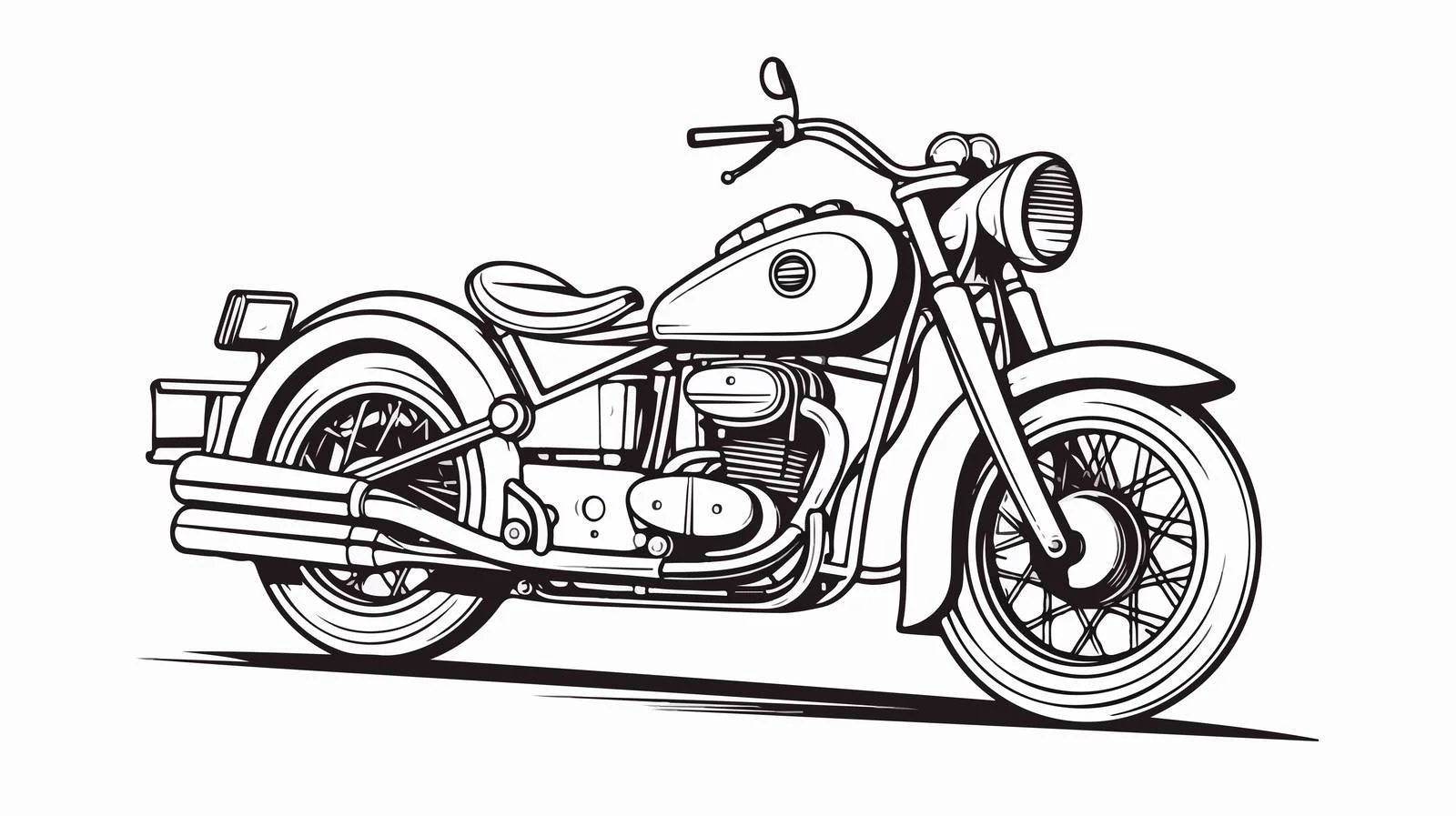 Retro Motorcycle Sketch Illustration — free download from Dotvec