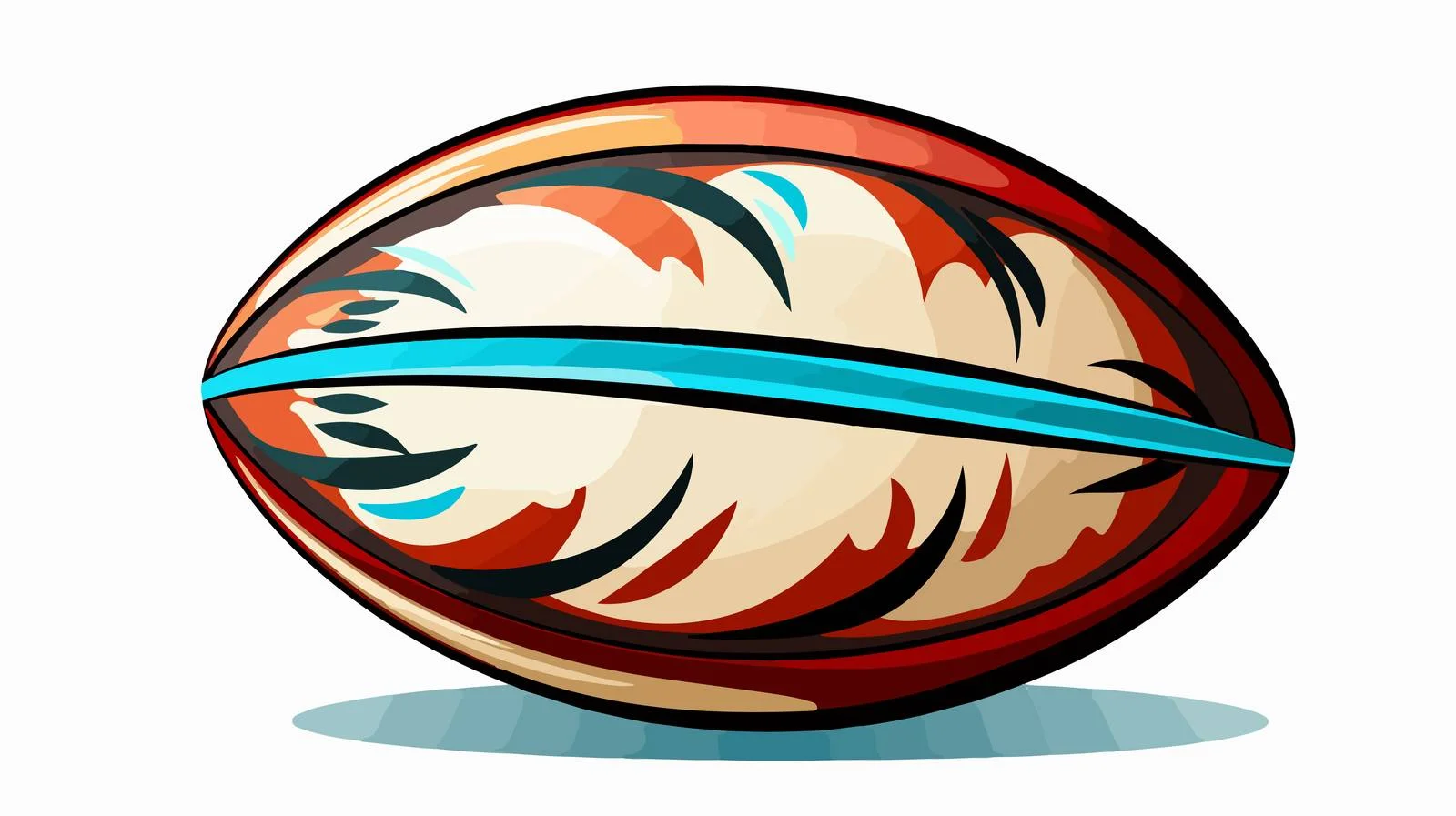 Retro Rugby Ball Vector Illustration — free download from Dotvec