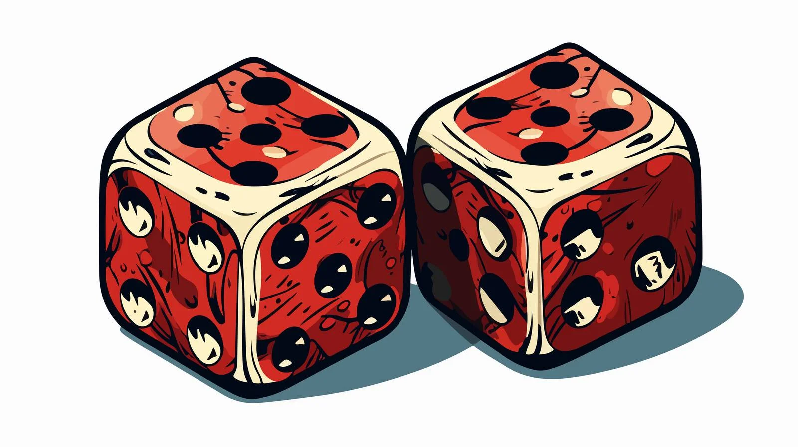Retro Tattoo Style D20 Dice Roll — free download from Dotvec