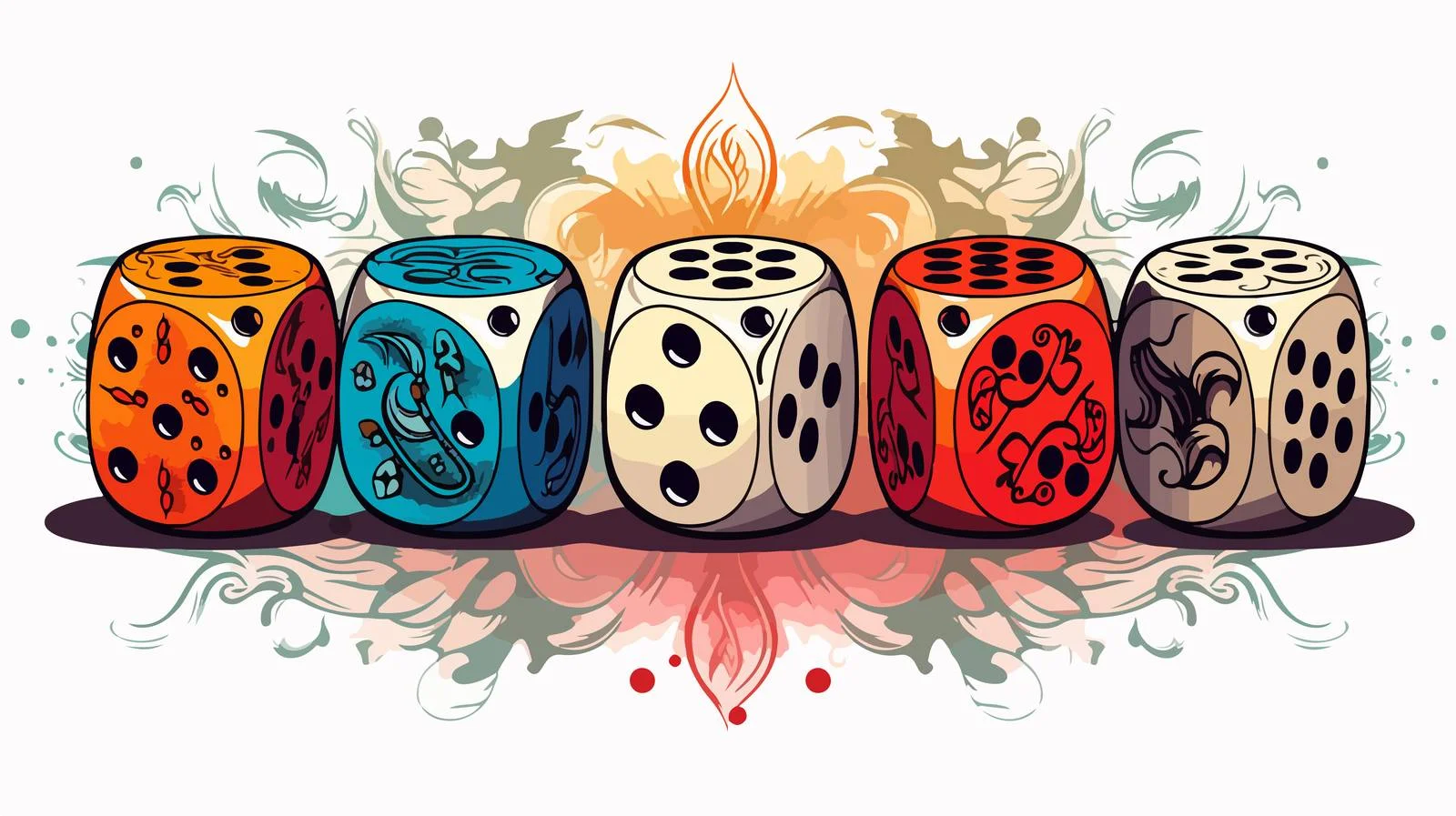 Retro Tattoo Style D20 Dice Roll — free download from Dotvec
