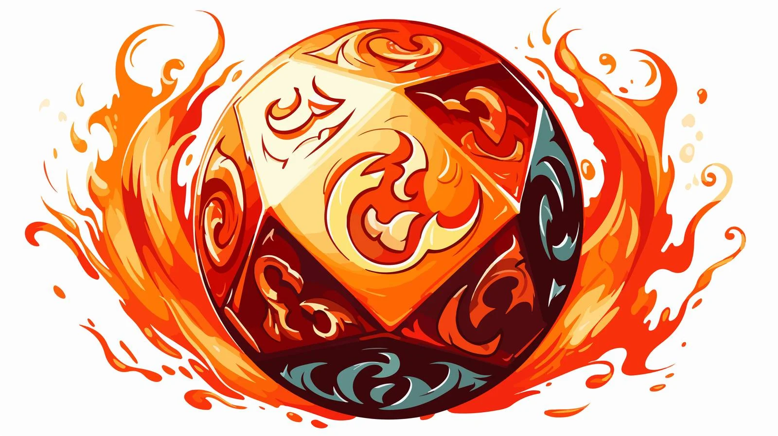 Retro Tattoo D20 Dice Critical Hit — free download from Dotvec