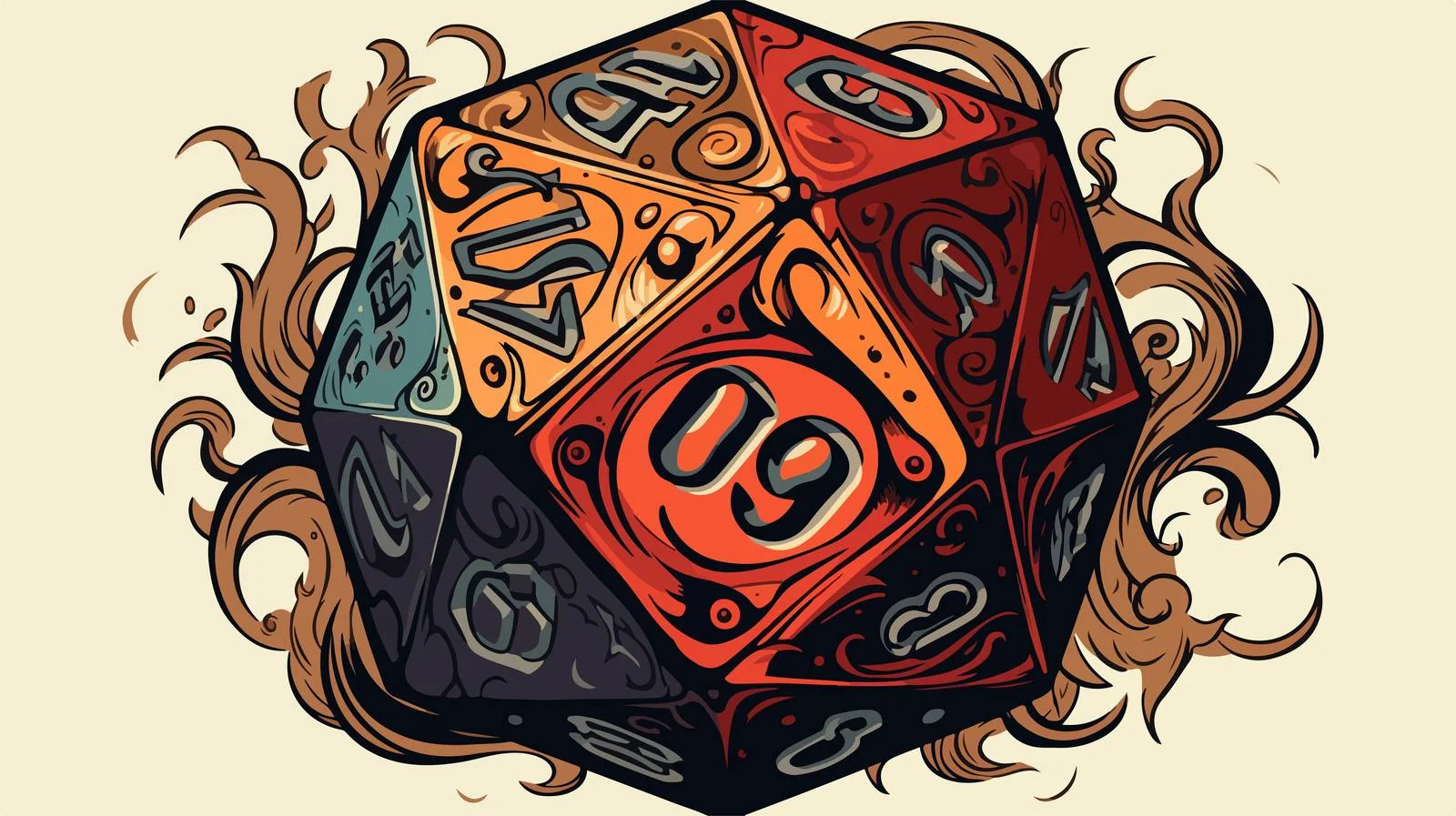 Critical Hit D20 Dice Tattoo Art — free download from Dotvec
