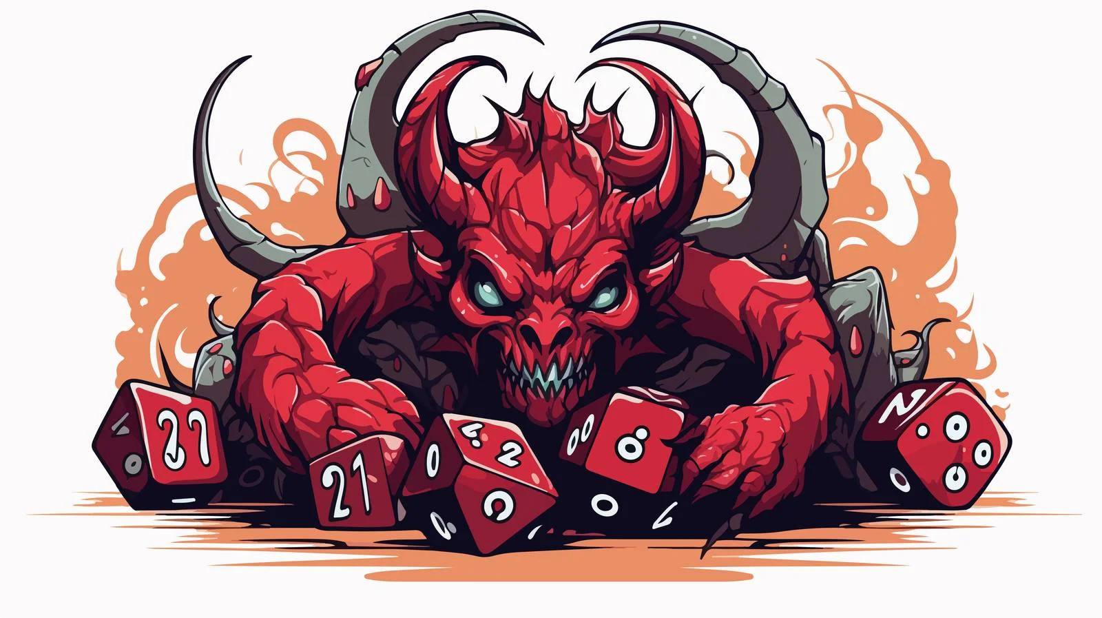 Fantasy Tiefling D20 Tattoo Art — free download from Dotvec