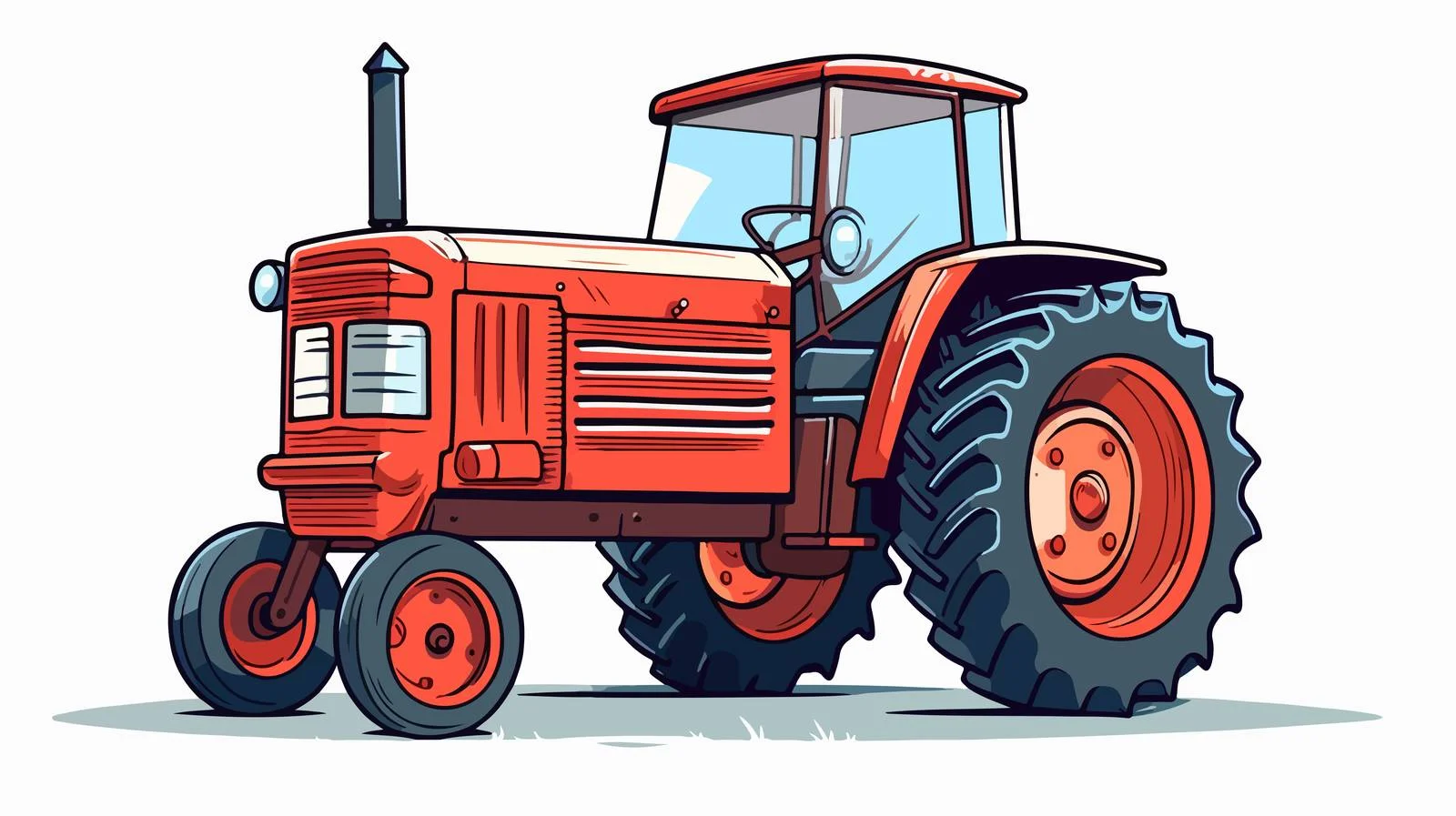 Vintage Hand-drawn Tractor Sketch — free download from Dotvec