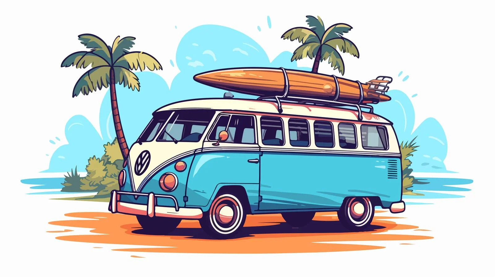 Vintage Car Surfing Adventure — free download from Dotvec