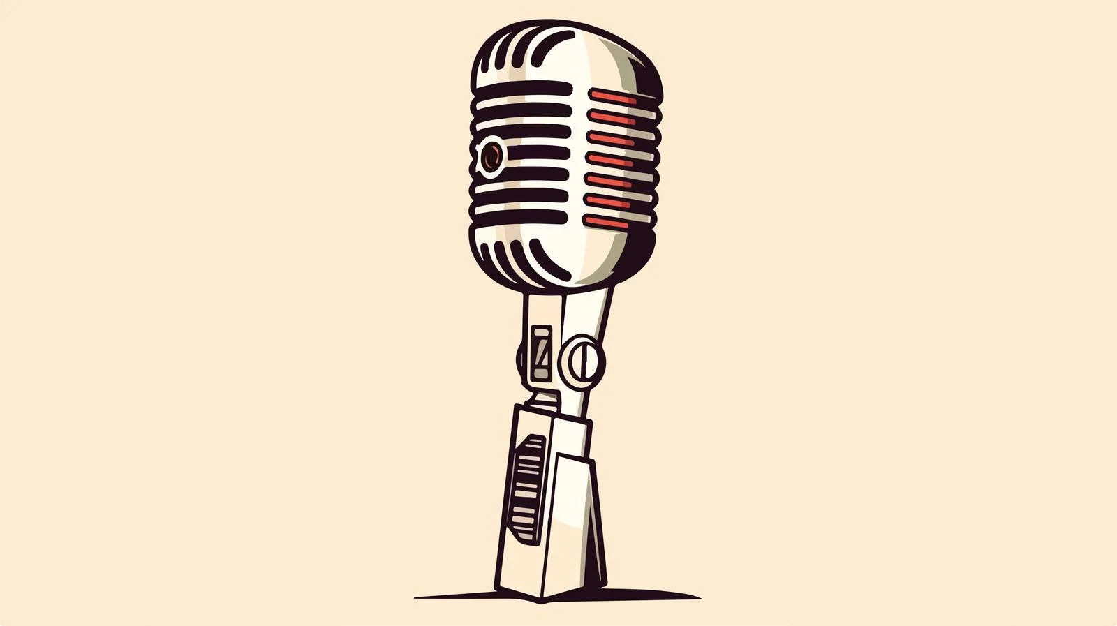 Vintage Microphone Doodle Sketch — free download from Dotvec