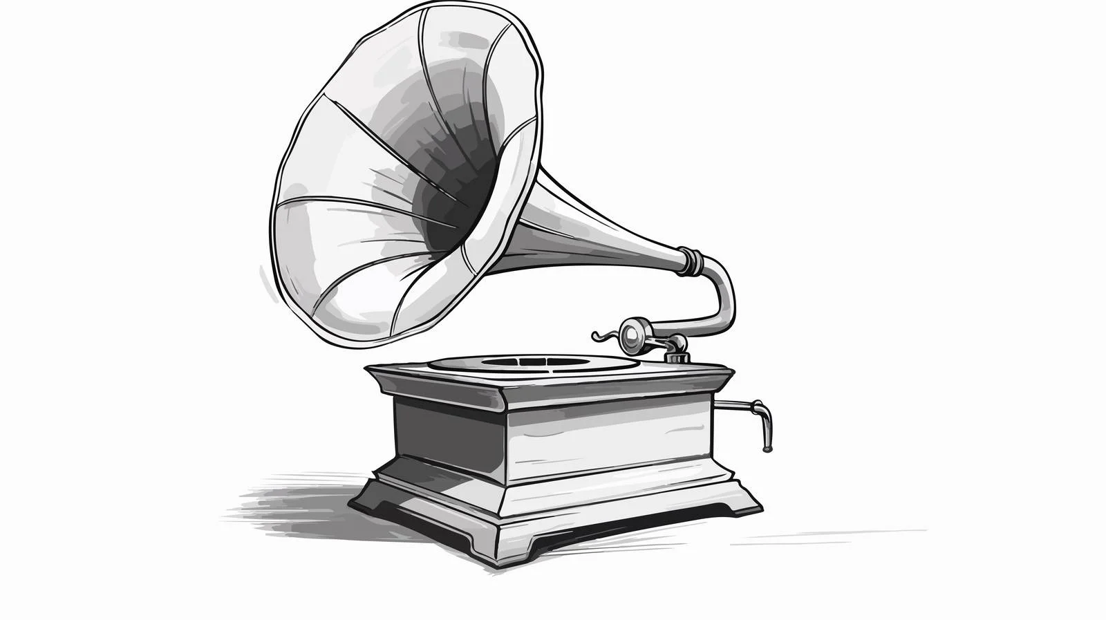 Vintage Gramophone Sketch Illustration — free download from Dotvec