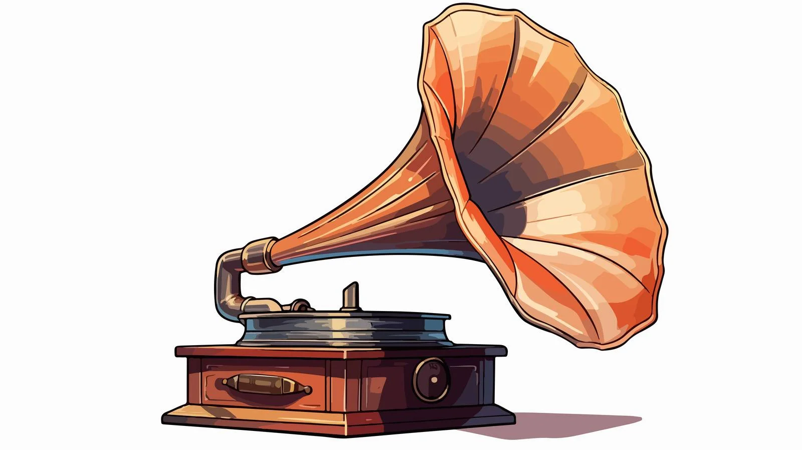 Vintage Gramophone Sketch — free download from Dotvec