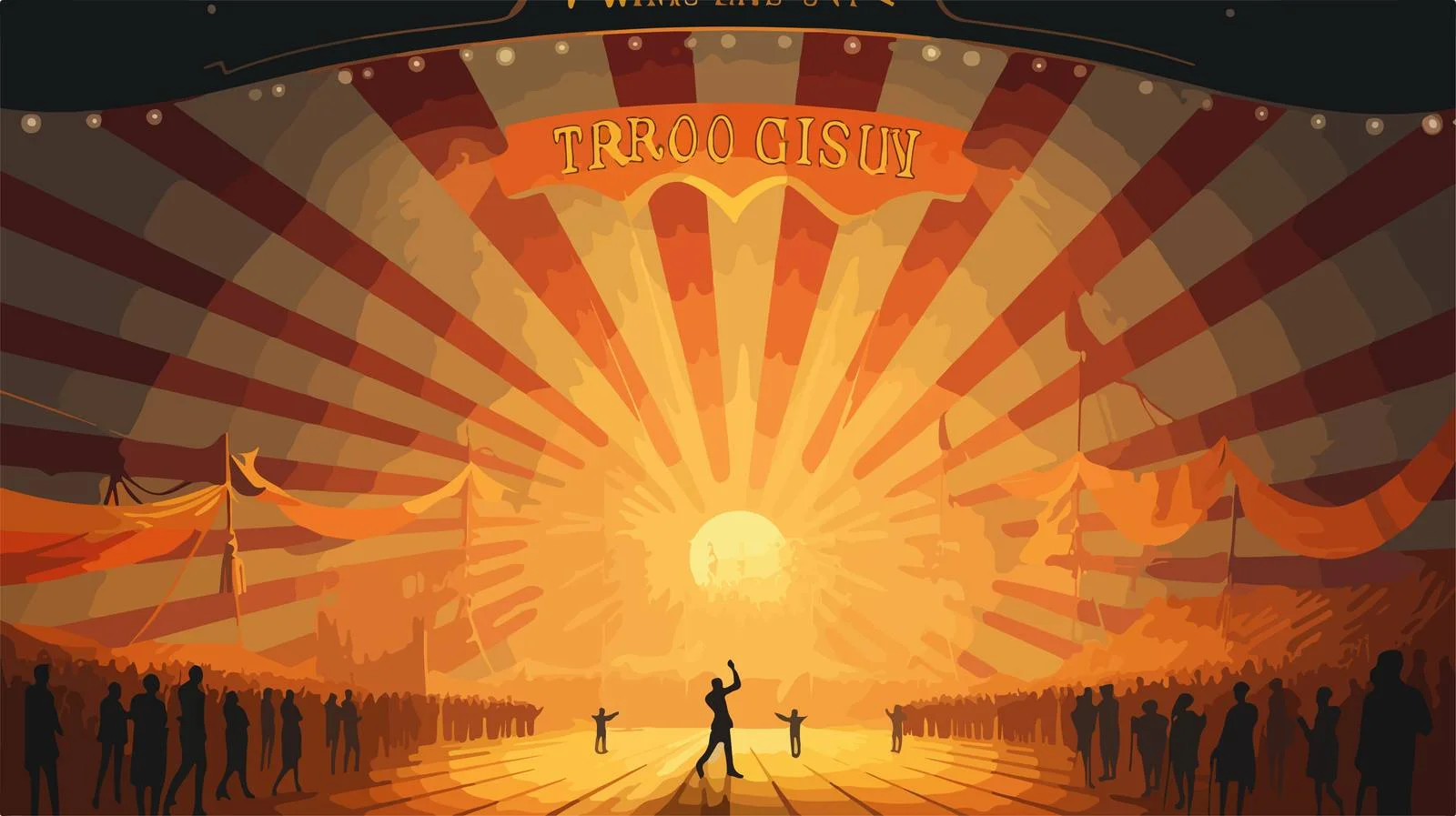 Vintage Circus Performance Poster — free download from Dotvec