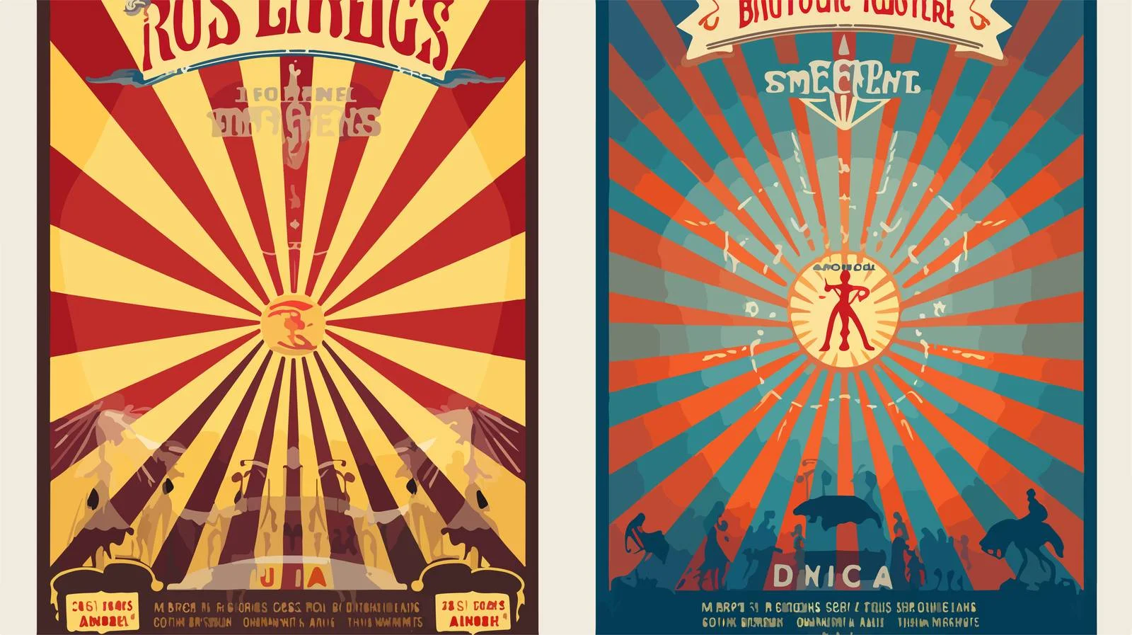 Vintage Circus Performance Poster — free download from Dotvec