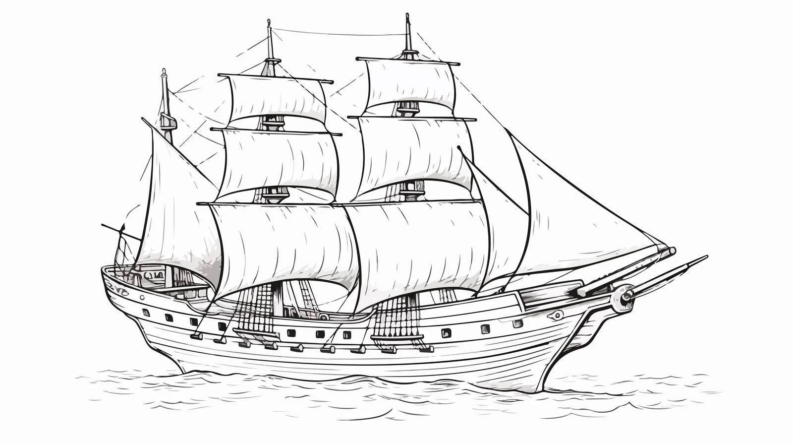 Nautical Sketch Vector Illustration — free download from Dotvec