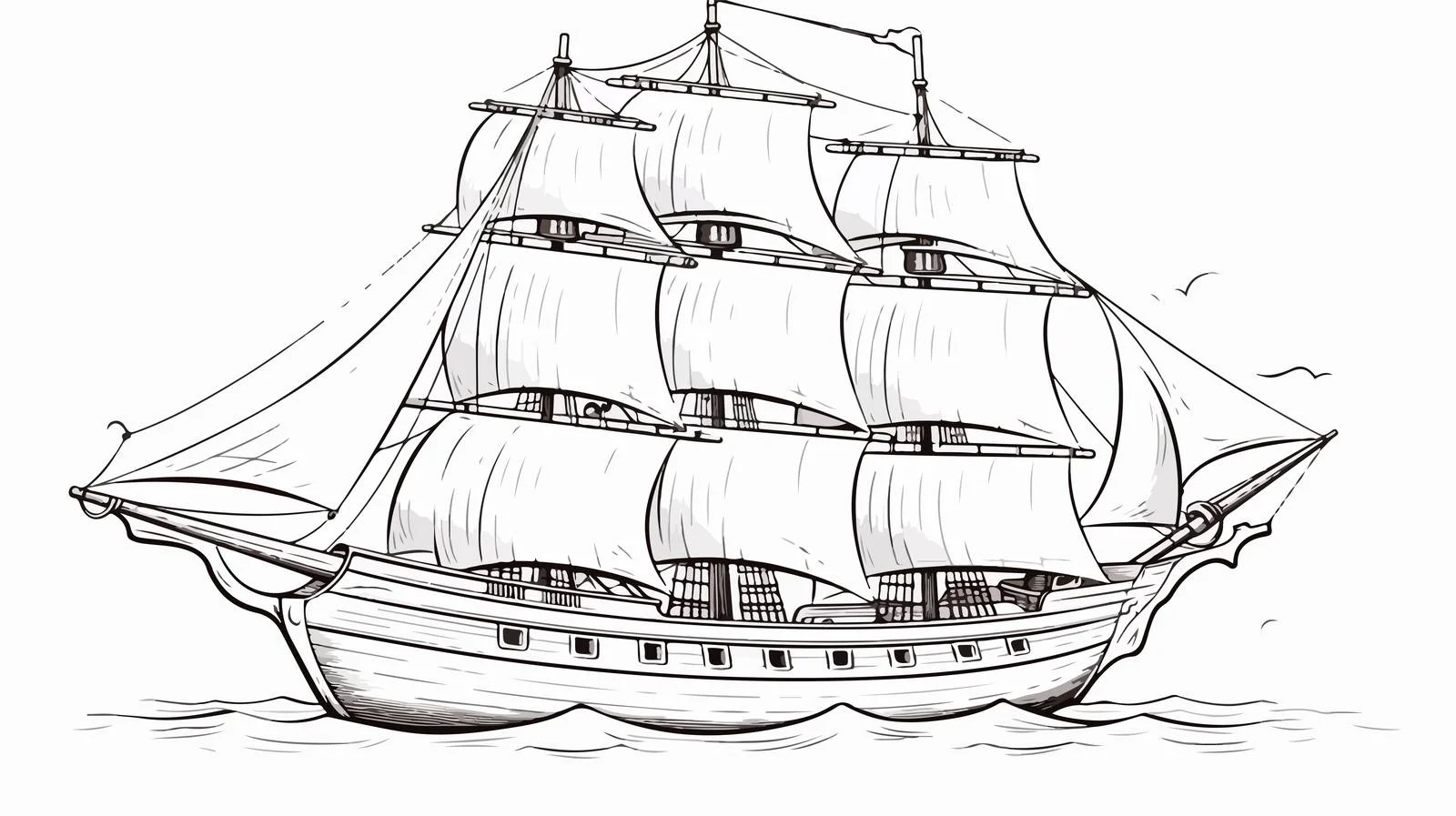 Vintage Nautical Sketch Vector Illustration — free download from Dotvec