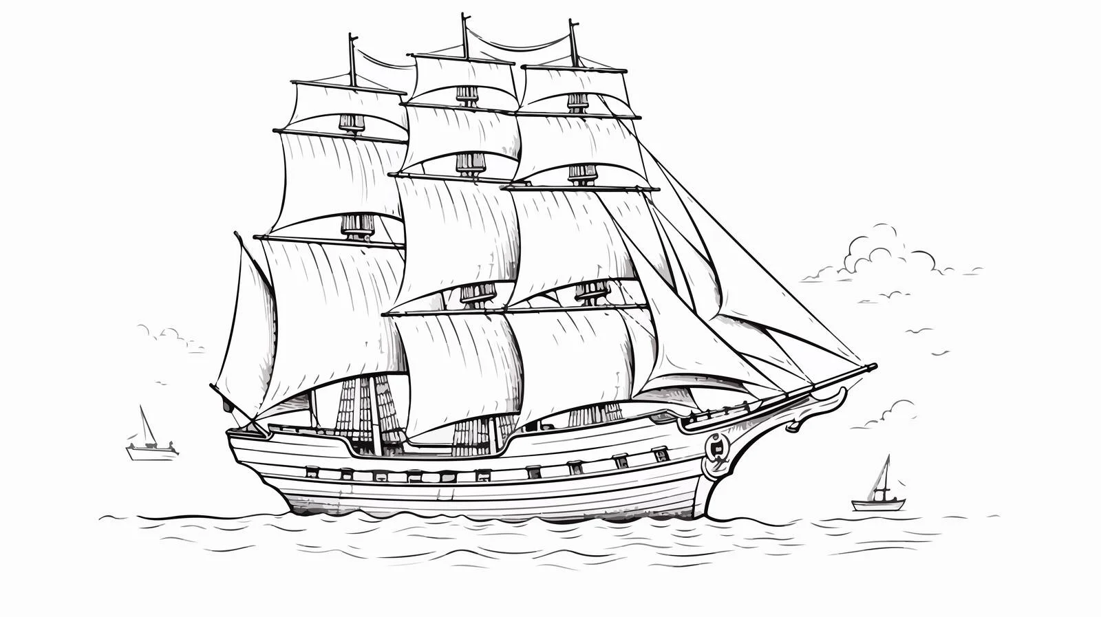 Nautical Sketch Vector Illustration — free download from Dotvec