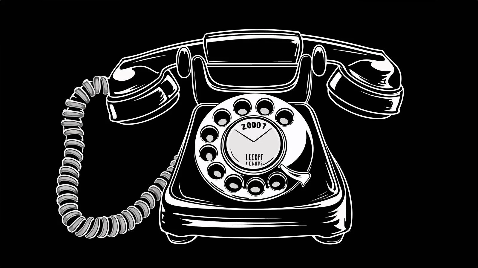 Vintage Engraved Telephone Sketch Vector — free download from Dotvec