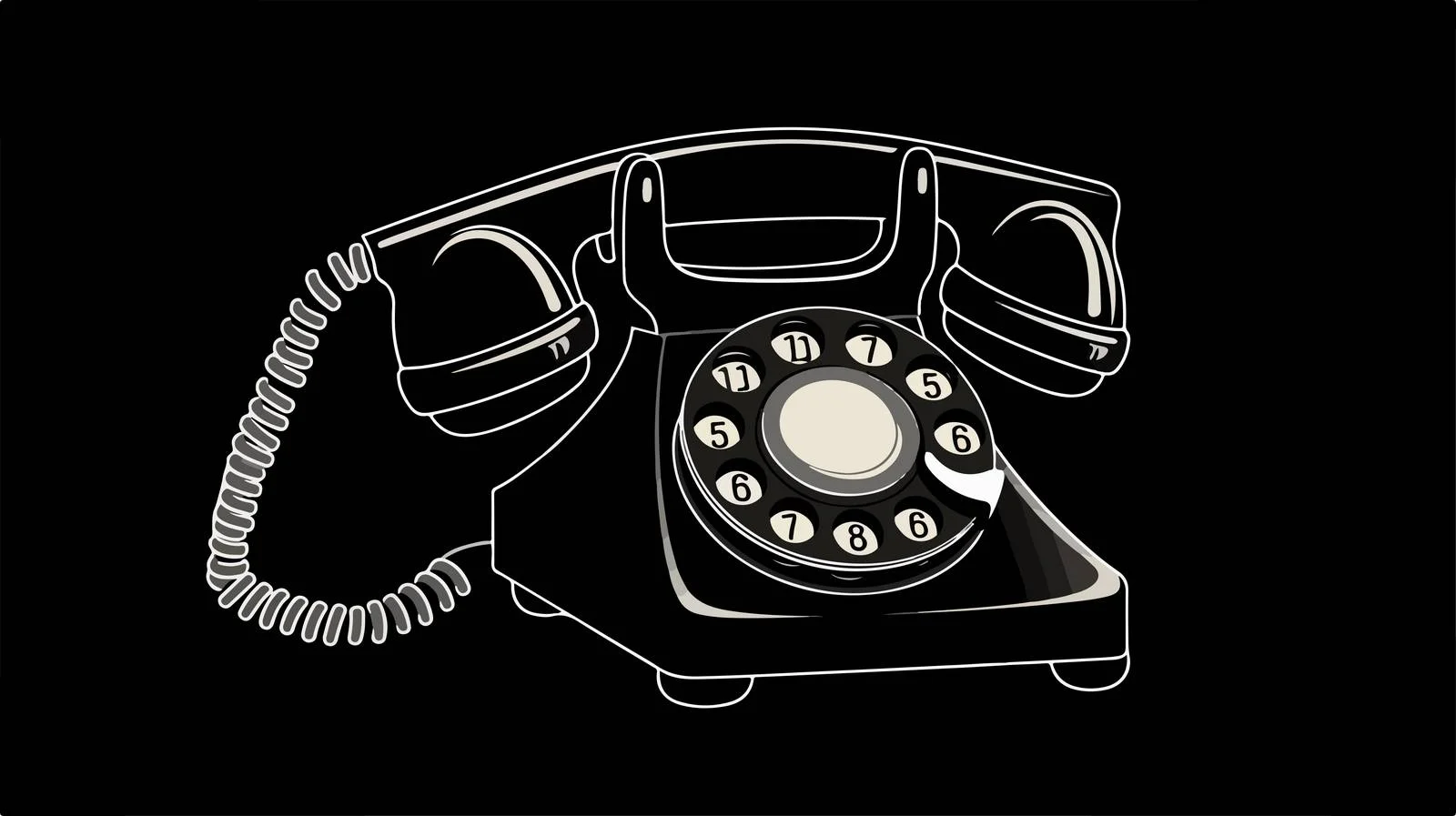 Vintage Engraved Telephone Sketch Vector Illustration — free download from Dotvec