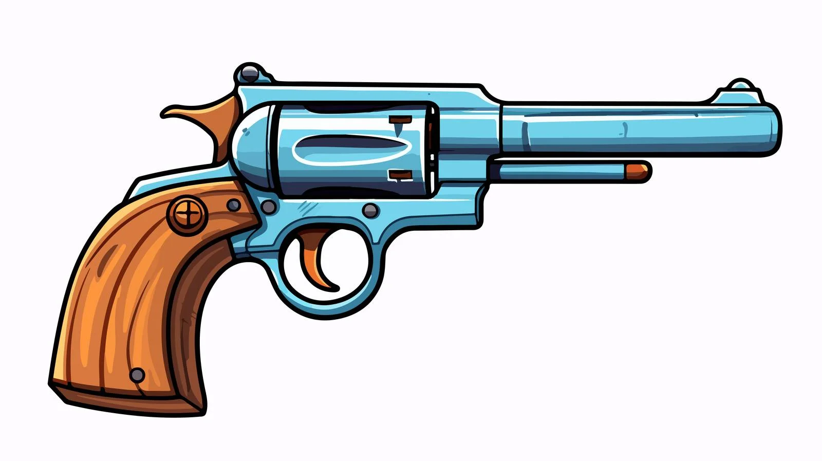 Revolver Gun Mascot Cartoon Vector Art — free download from Dotvec