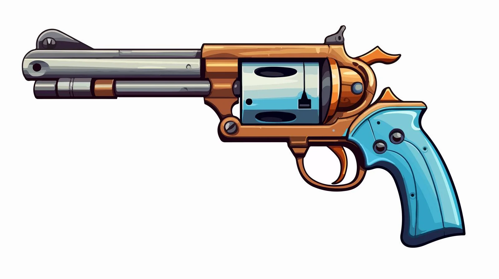 Revolver Gun Mascot Cartoon Vector Art — free download from Dotvec