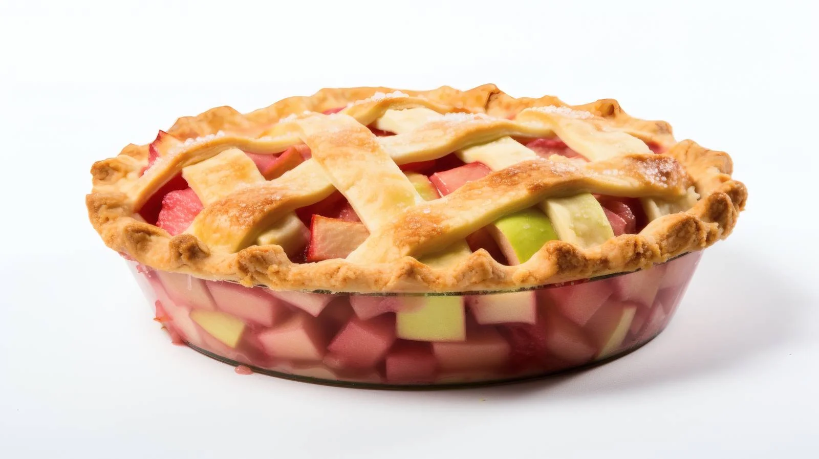 Delicious Rhubarb Pie on White Background — free download from Dotvec
