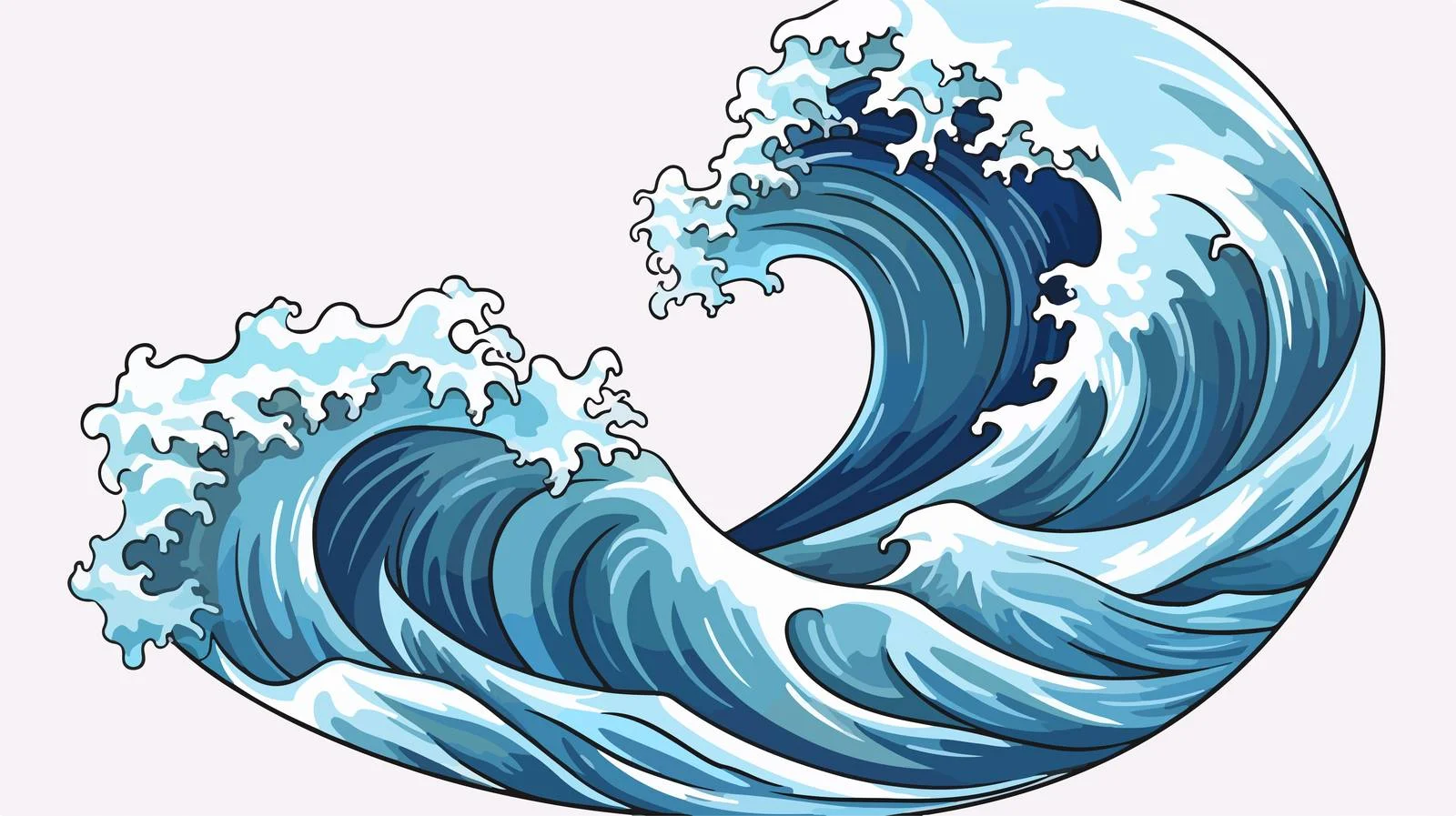 Ocean Wave Sketch Artwork — free download from Dotvec