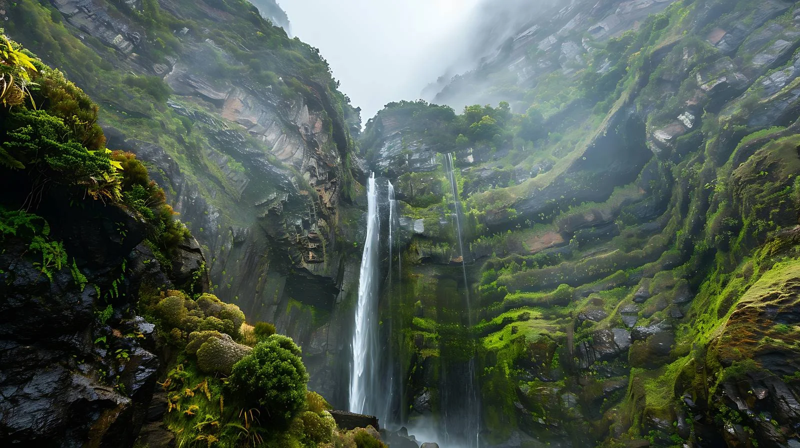 Serene Risco Waterfall on Madeira Island — free download from Dotvec