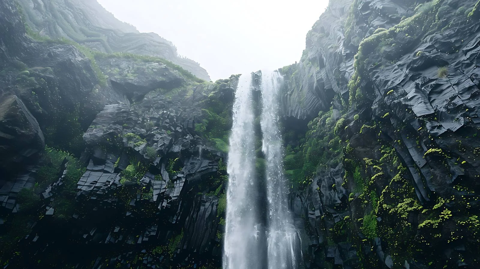 Serene Risco Waterfall on Isolated Island — free download from Dotvec