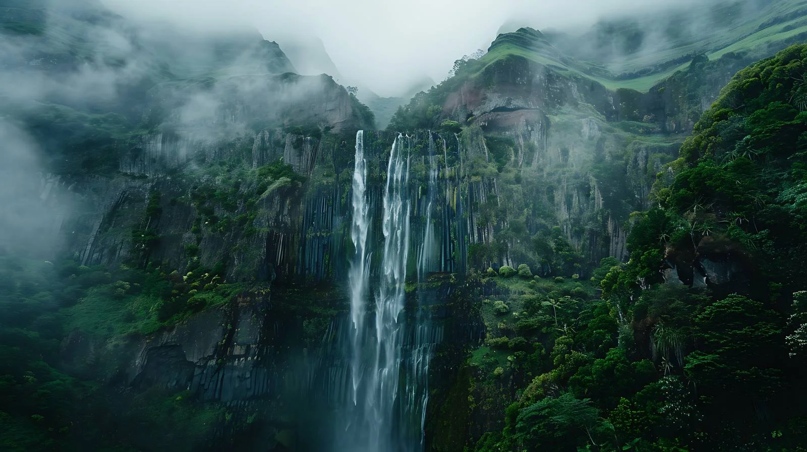 Serene Risco Waterfall on Madeira Island — free download from Dotvec