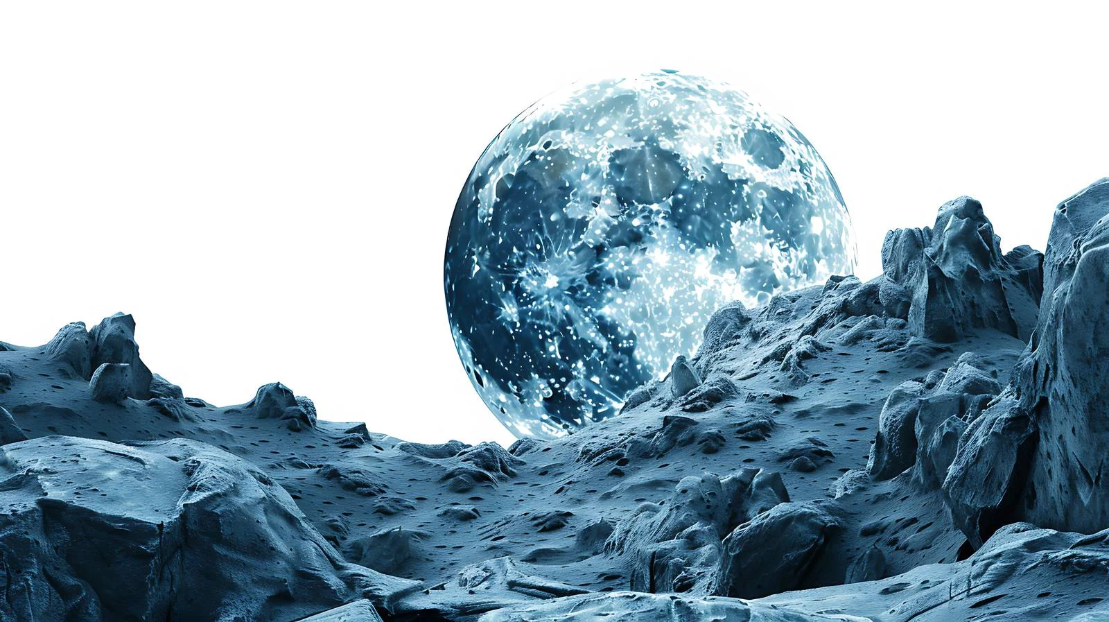 Moon Rising on White Background — free download from Dotvec