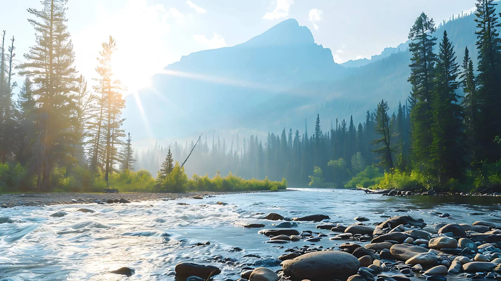 Serenity by Glacier National Park River — free download from Dotvec