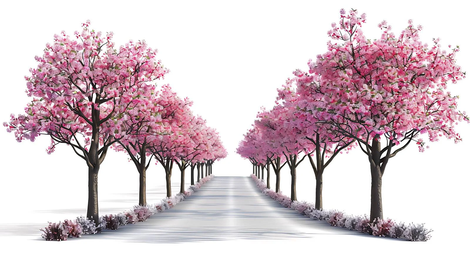 Tranquil Path Through Cherry Blossom Trees — free download from Dotvec
