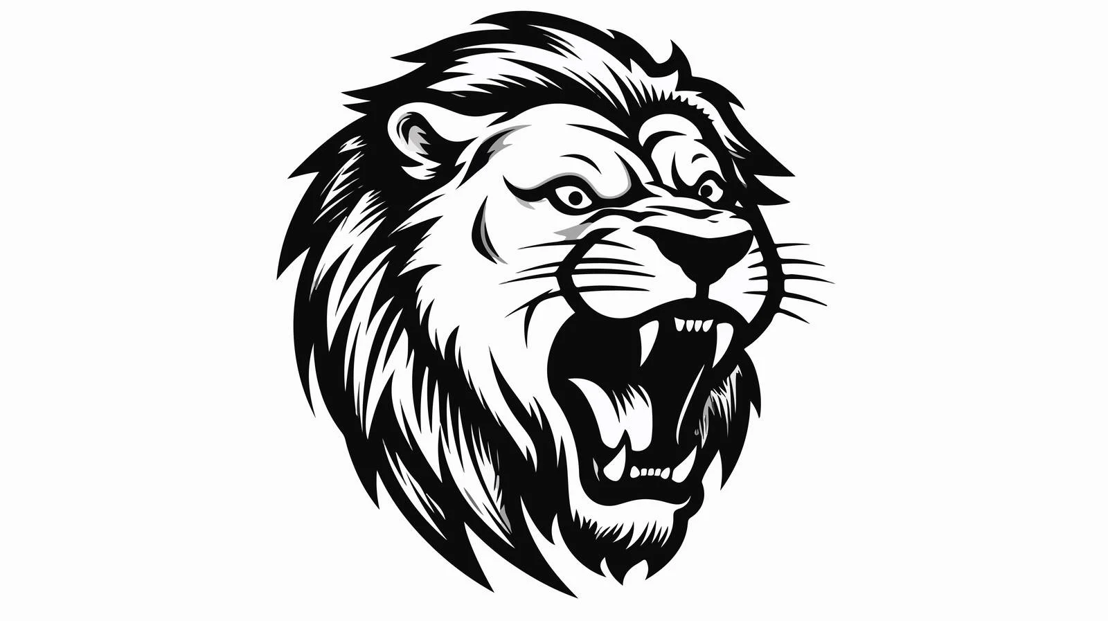 Roaring Lion Sketch Art — free download from Dotvec