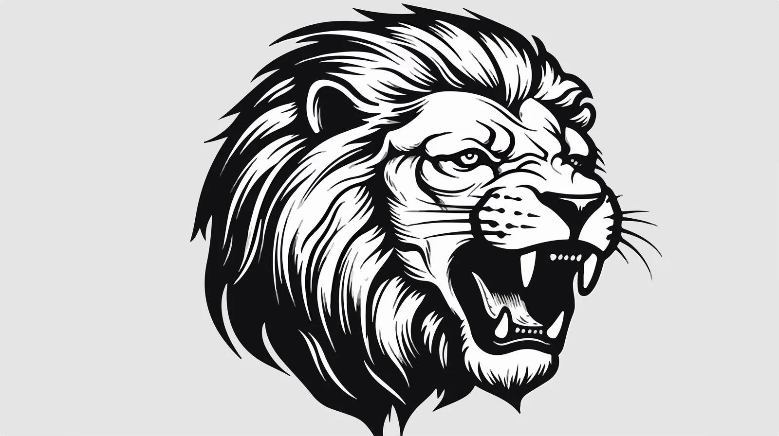 Roaring Lion Sketch Artwork — free download from Dotvec