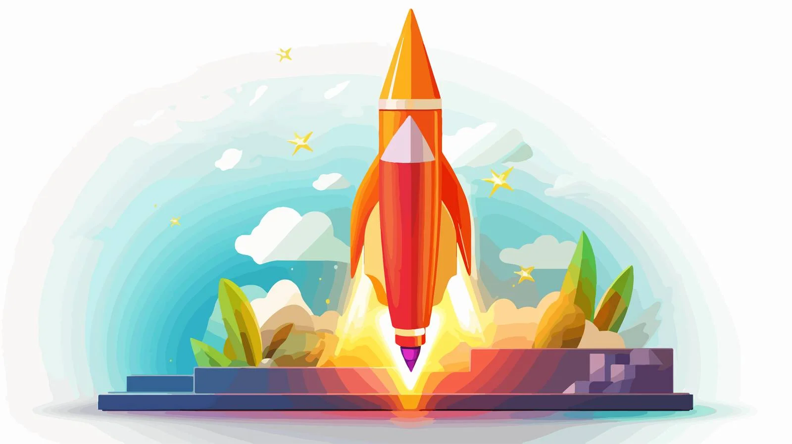 Innovative Space Startup Launch Concept — free download from Dotvec