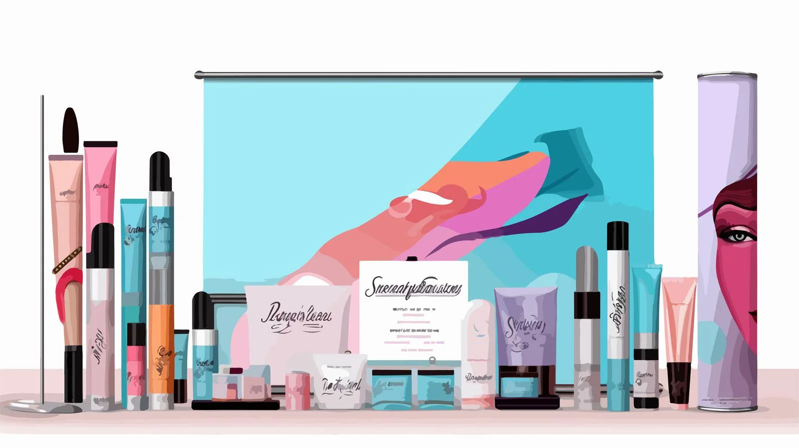 Event Booth Roll-Up Banner Mockup — free download from Dotvec