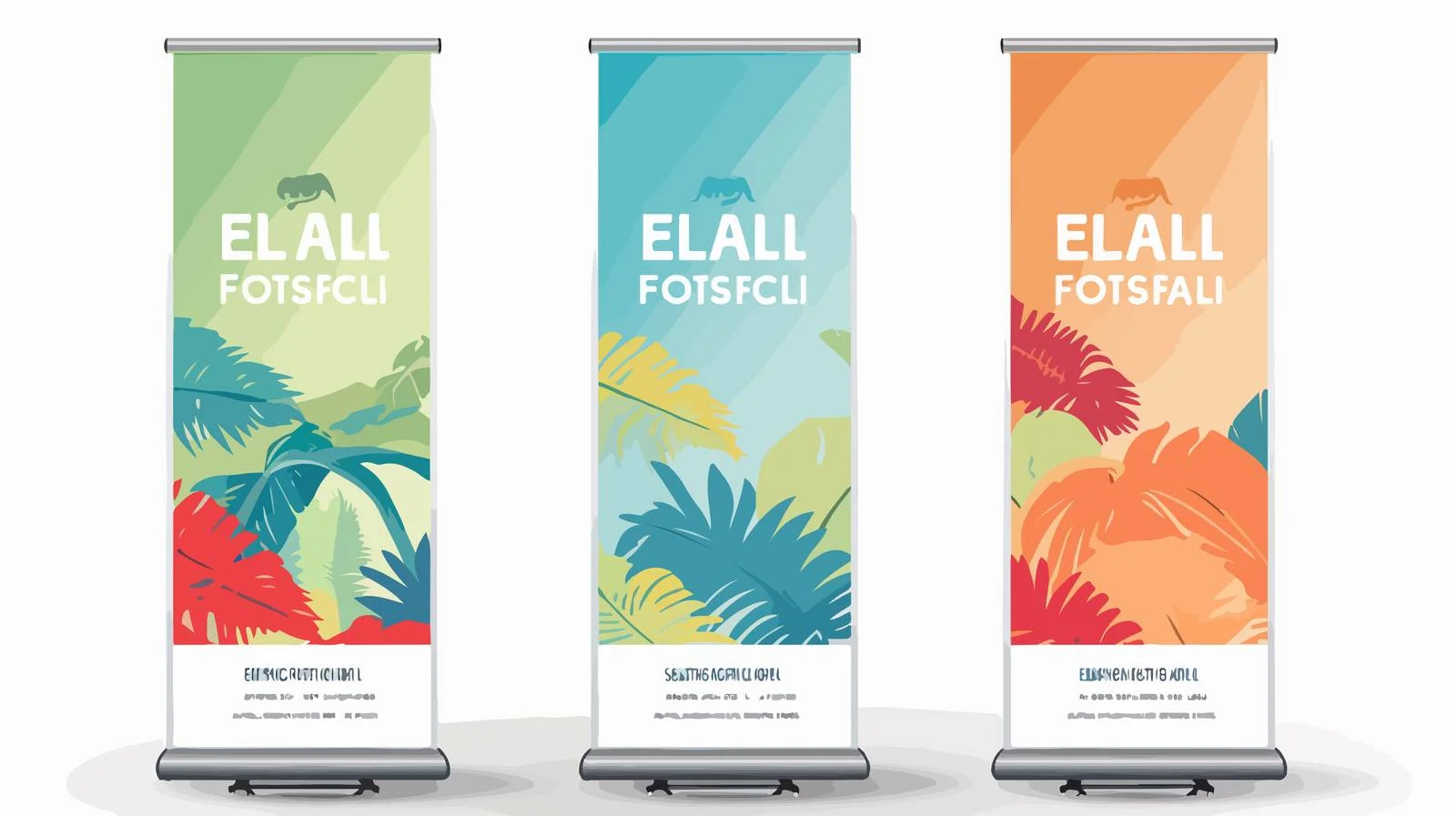 Event Booth Roll-Up Banner Advertisement Mockup — free download from Dotvec