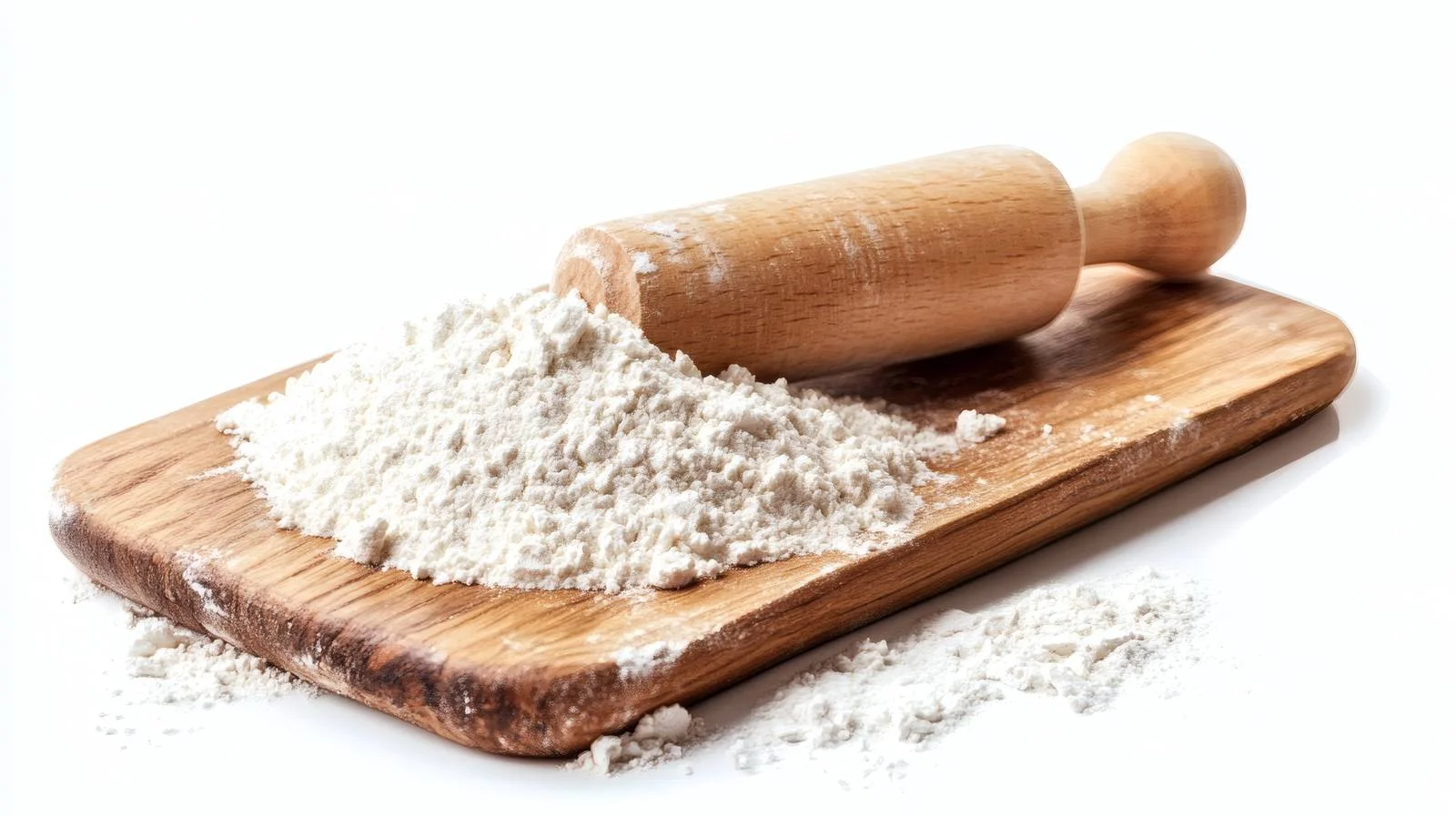 Baking Rolling Pin Flour Wooden Board — free download from Dotvec