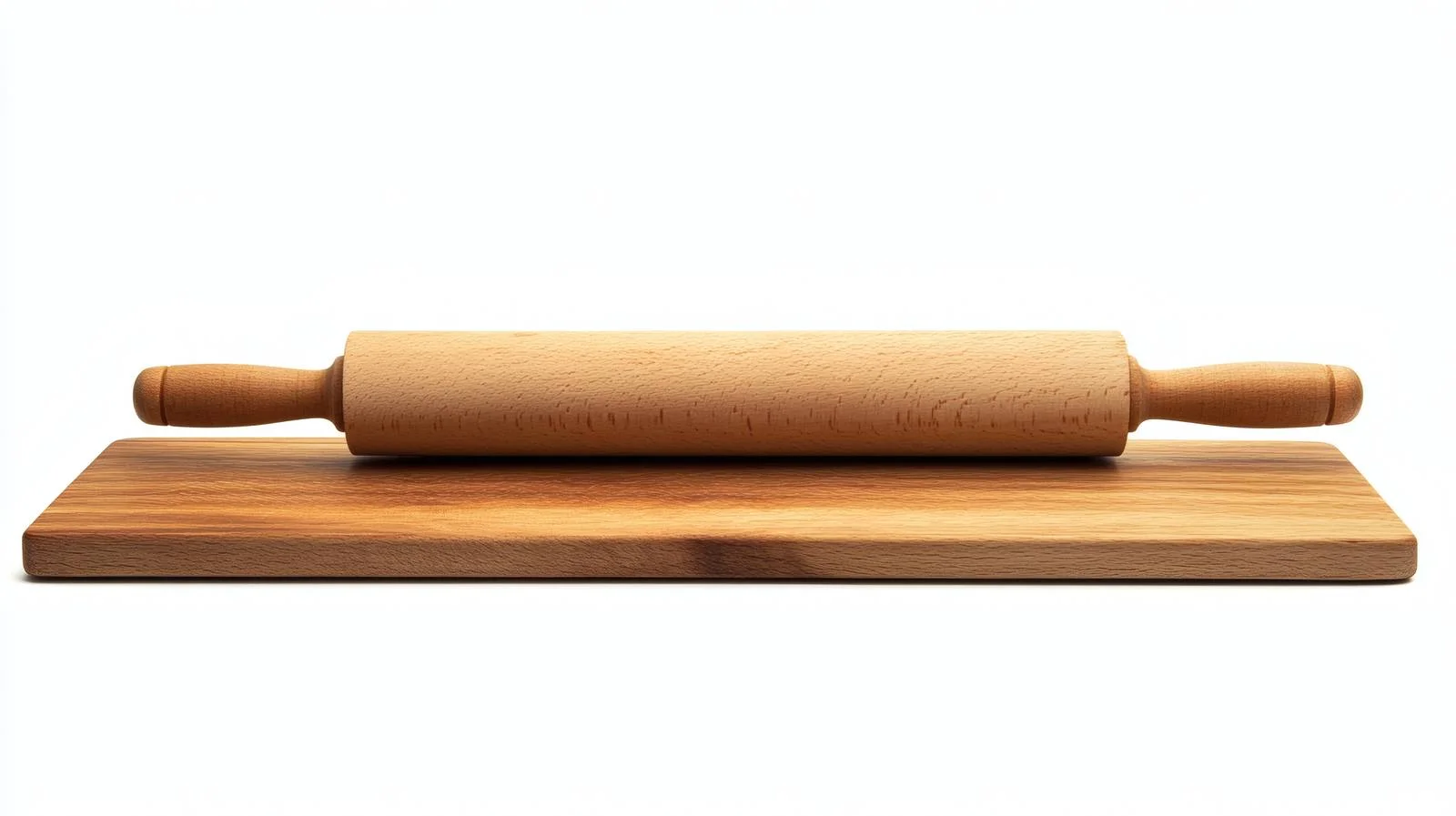 Traditional rolling pin on cutting board — free download from Dotvec