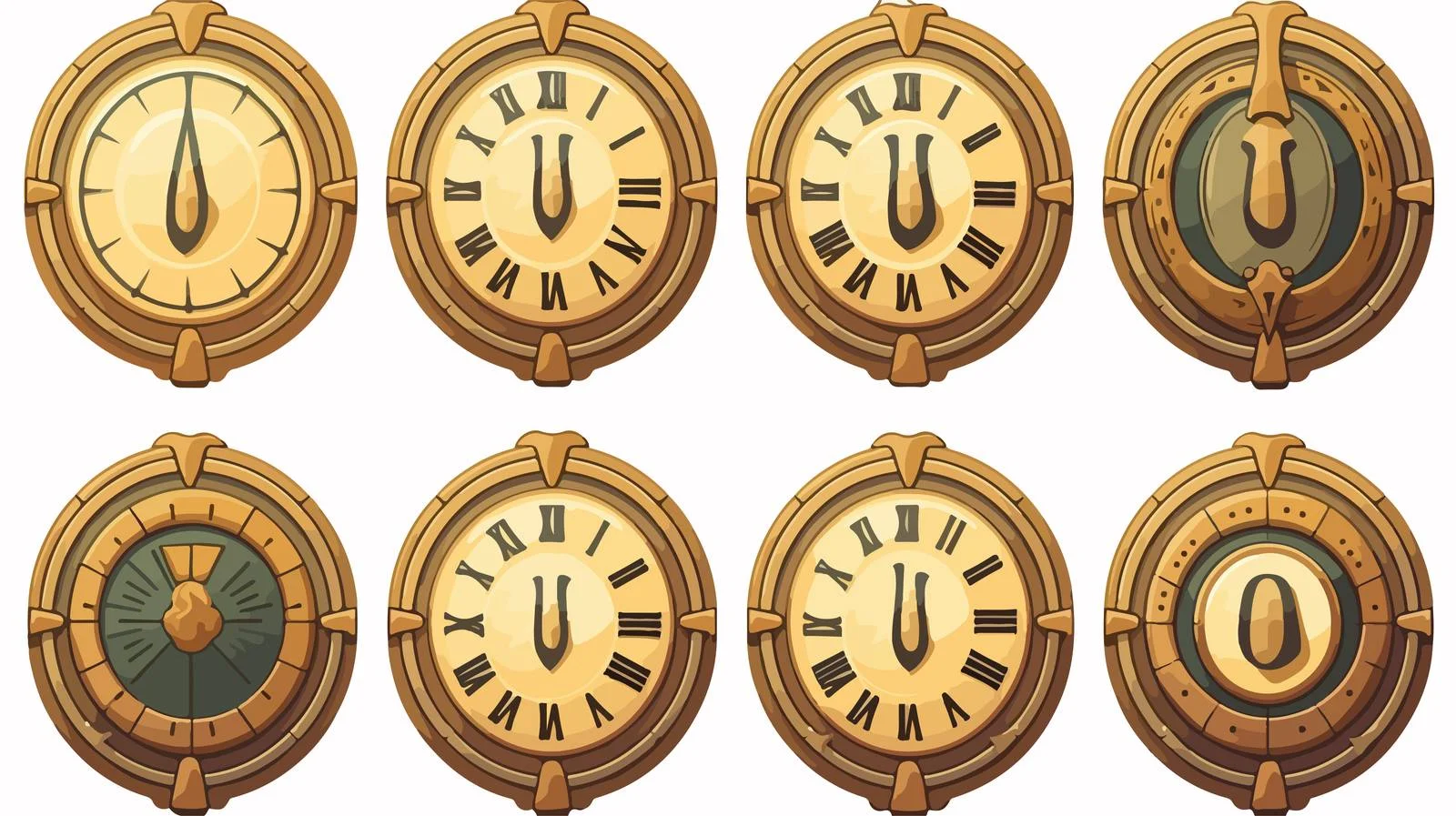 Roman Numerals Cartoon Set — free download from Dotvec