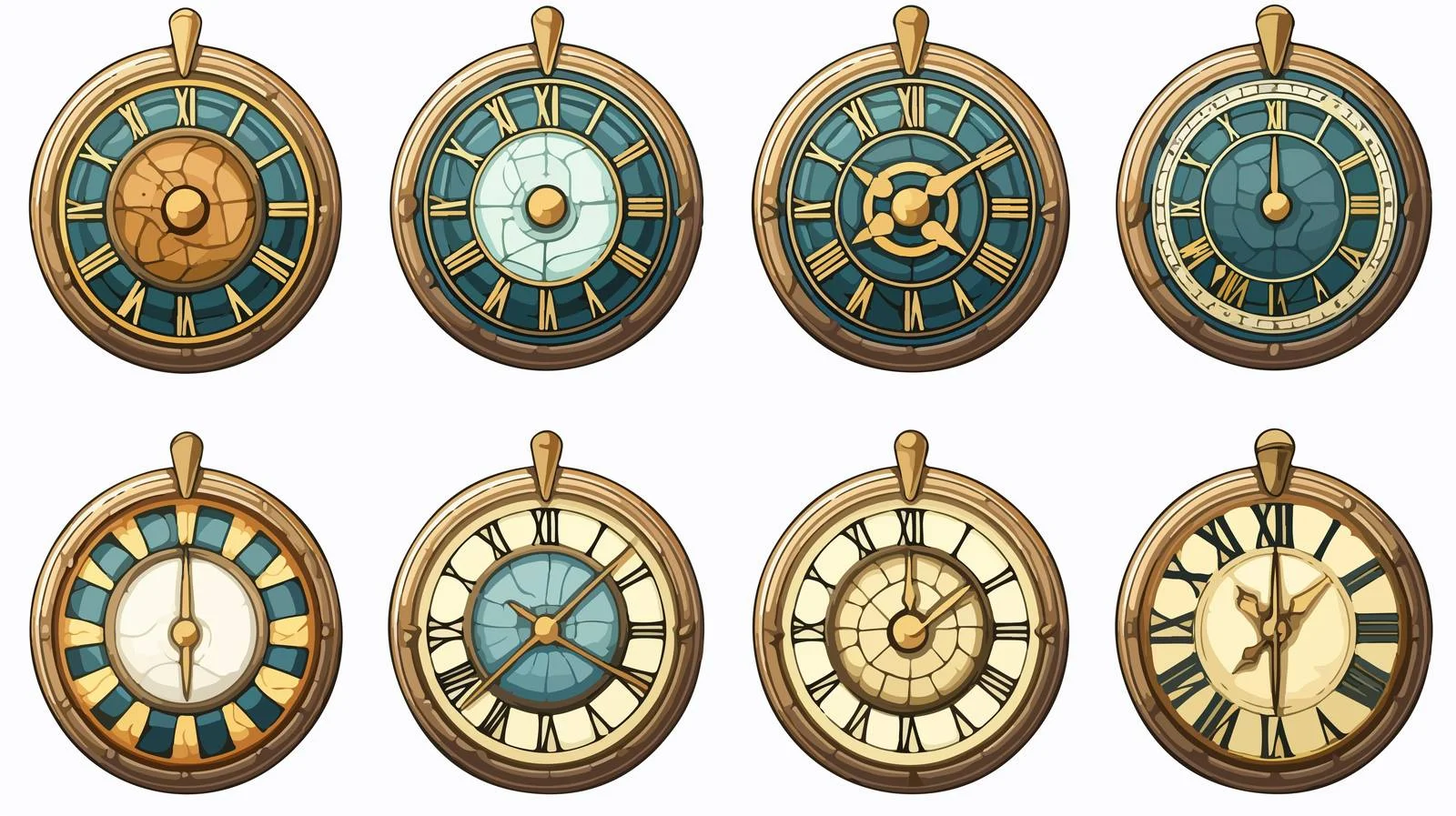 Roman Numerals Cartoon Vector Illustration — free download from Dotvec