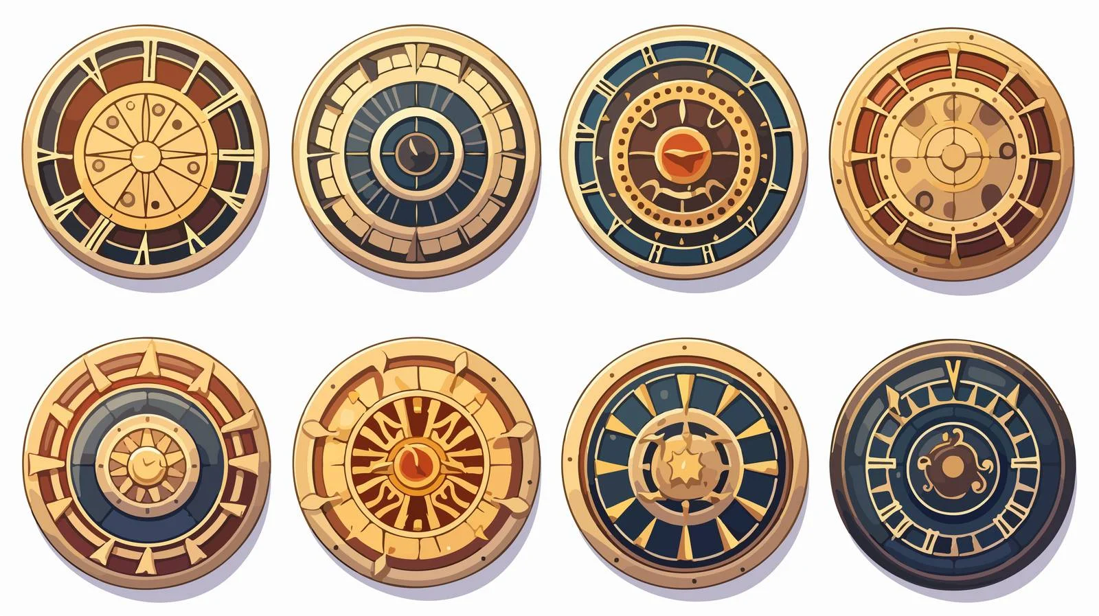 Roman Numerals Cartoon Illustration Set — free download from Dotvec