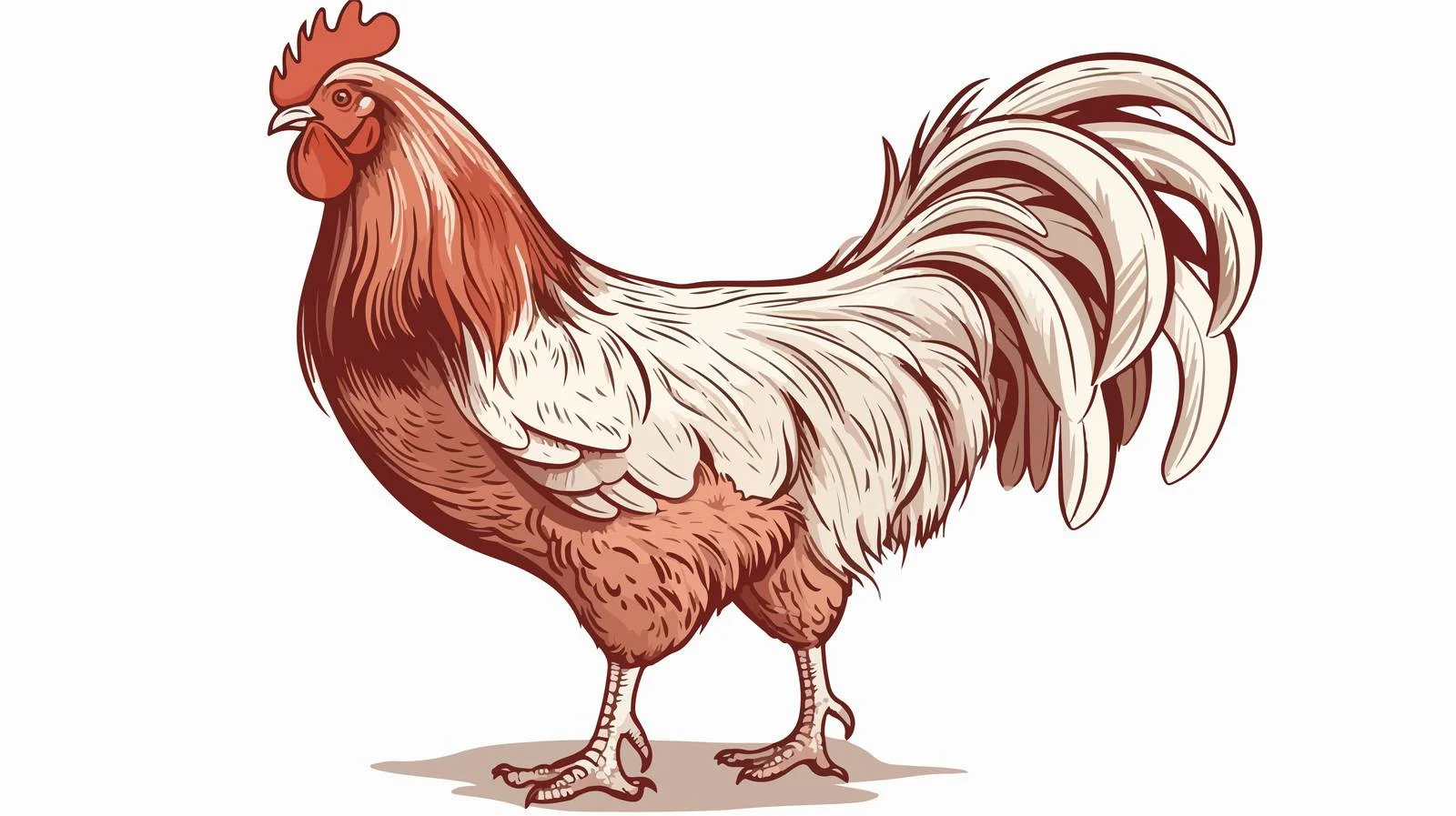 Farm Rooster Doodle Sketch — free download from Dotvec