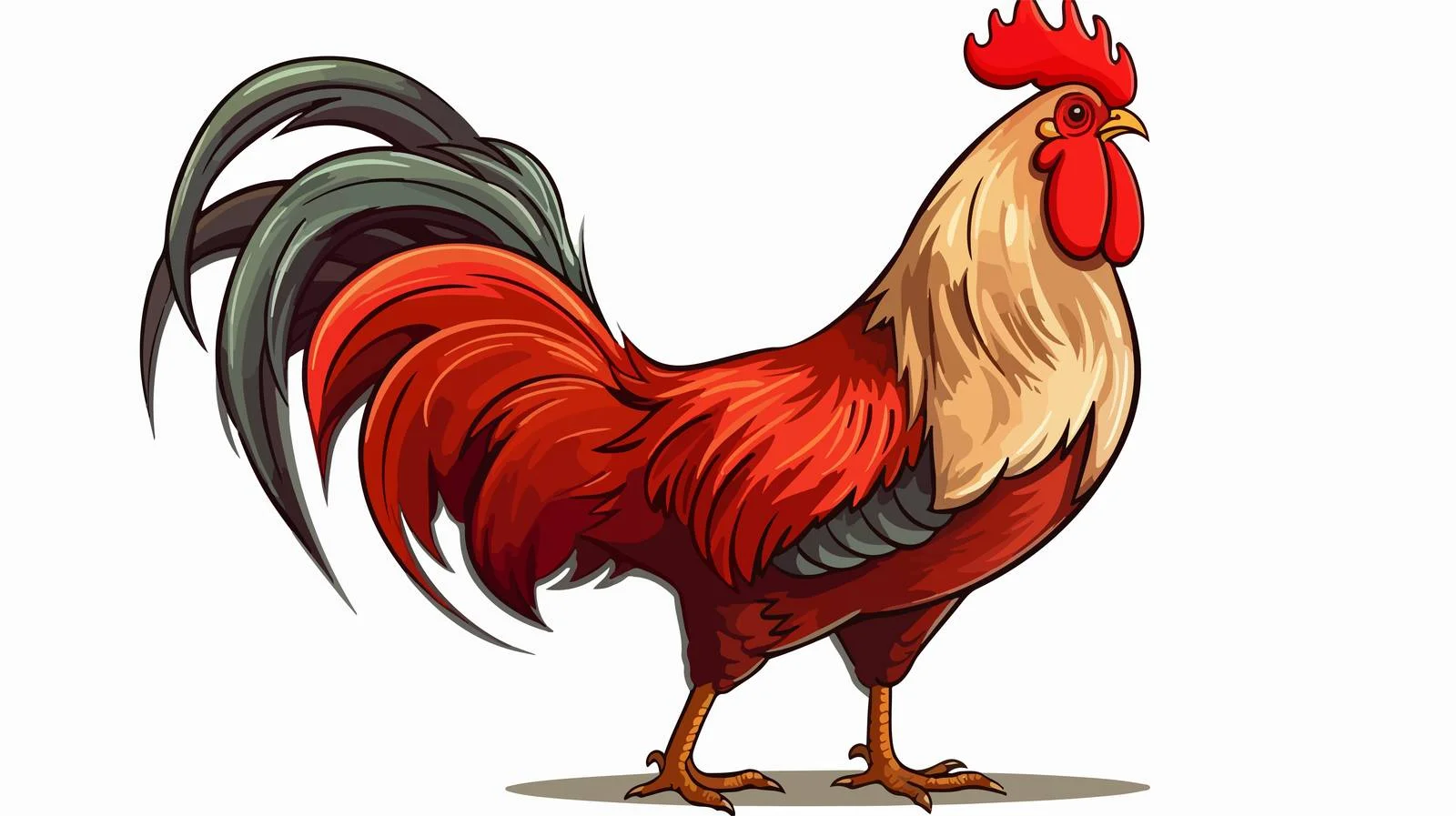 Hand-Drawn Doodle Rooster Sketch — free download from Dotvec