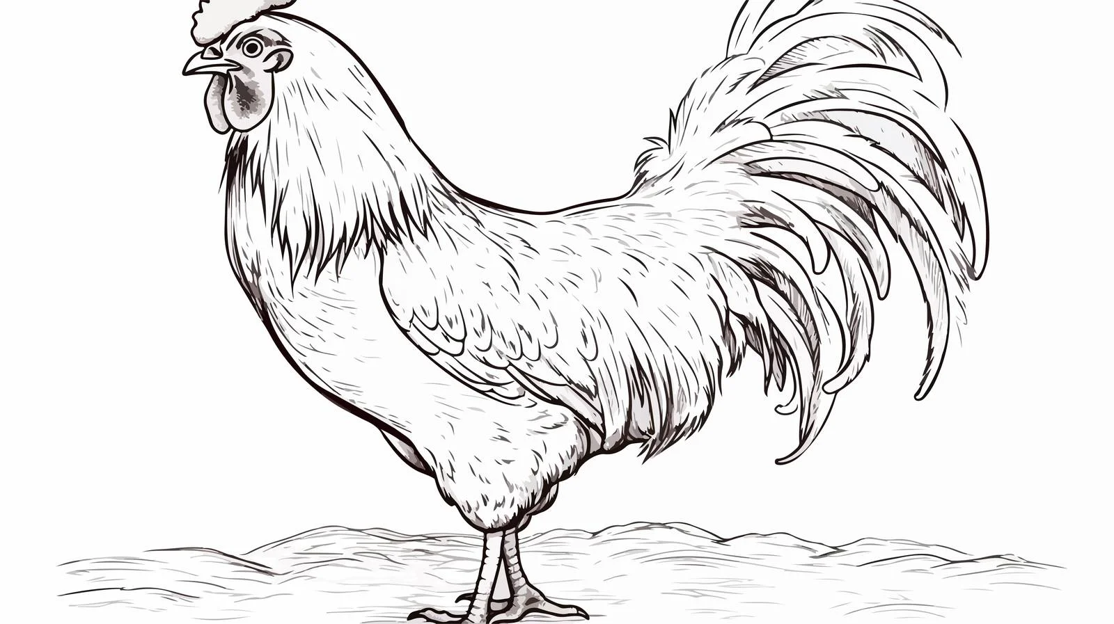 Rooster Doodle Sketch Illustration — free download from Dotvec