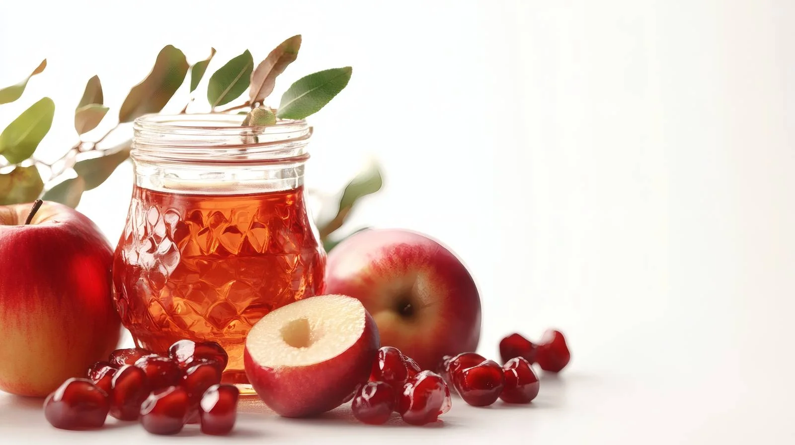 Elegant Rosh Hashanah Concept on White — free download from Dotvec