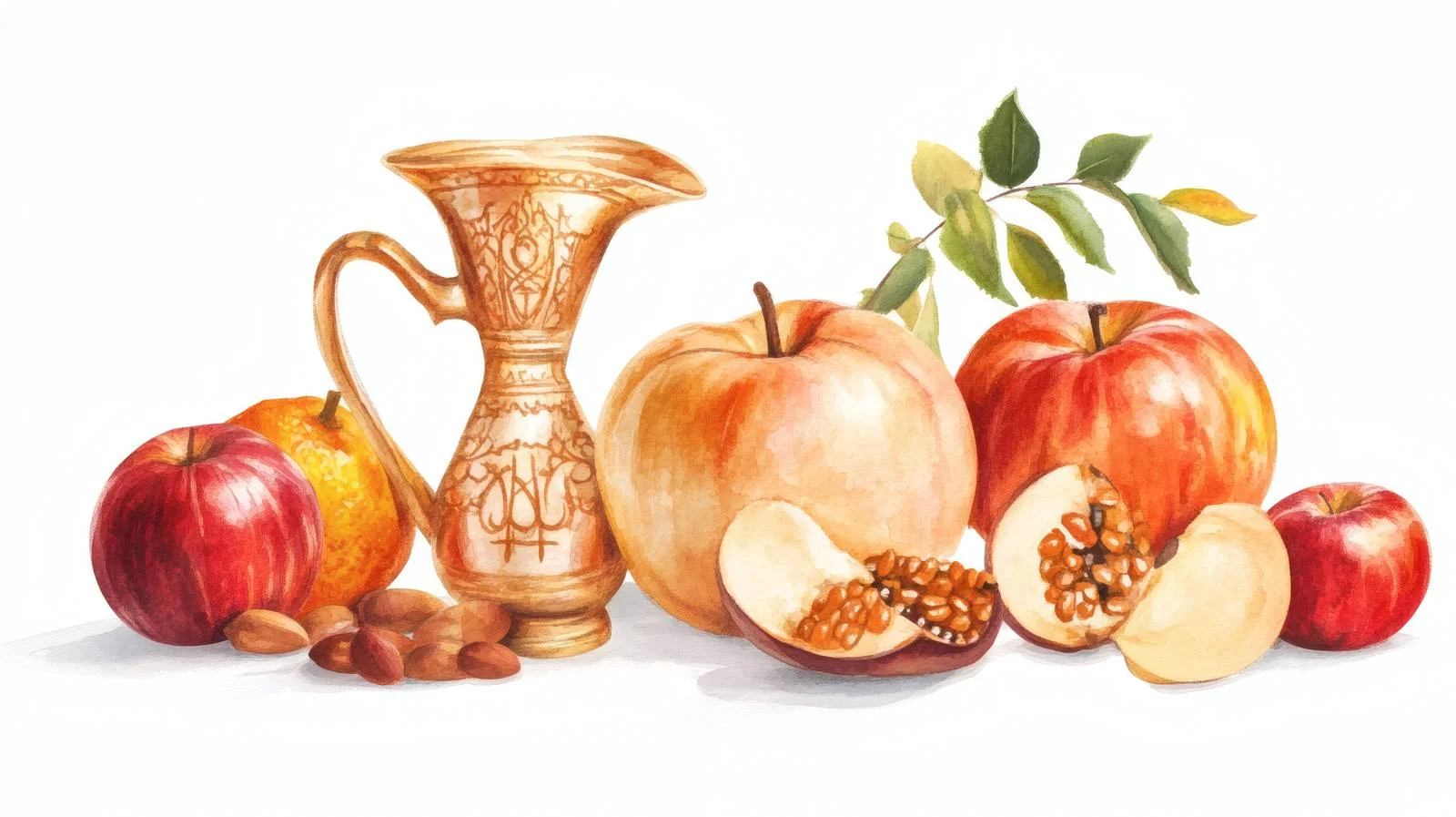 Elegant Rosh Hashanah Design on White — free download from Dotvec