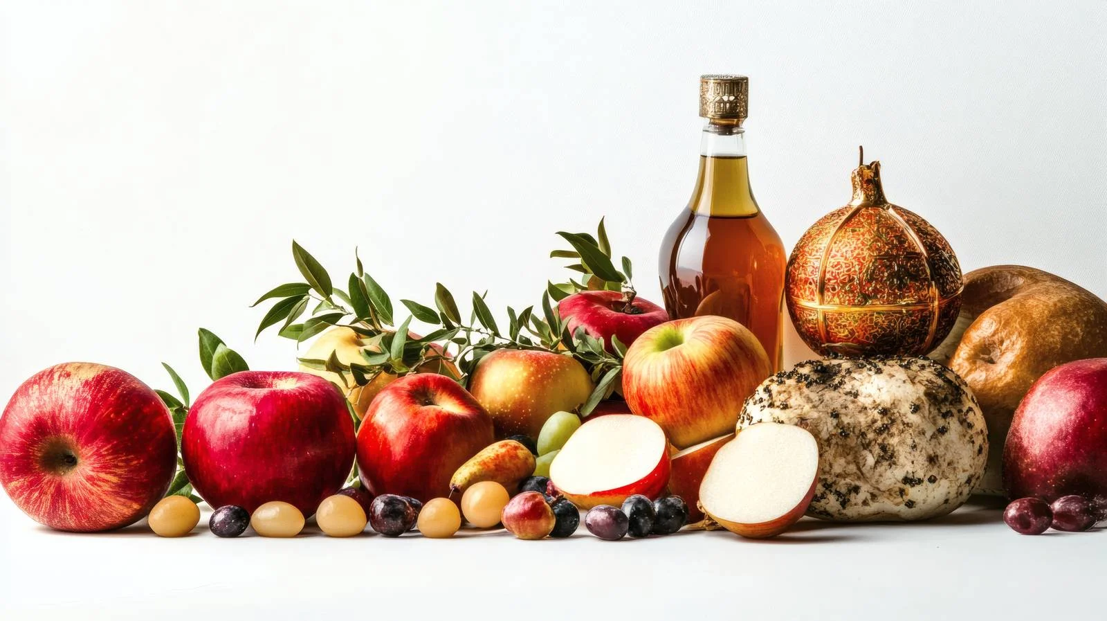 Rosh Hashanah Symbol on White Background — free download from Dotvec