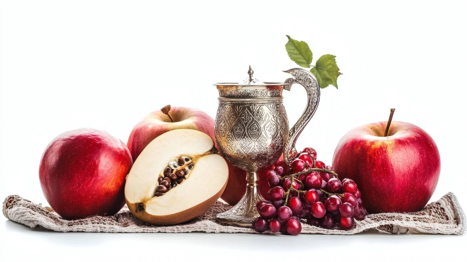 Traditional Rosh Hashanah Symbol on White Background — free download from Dotvec