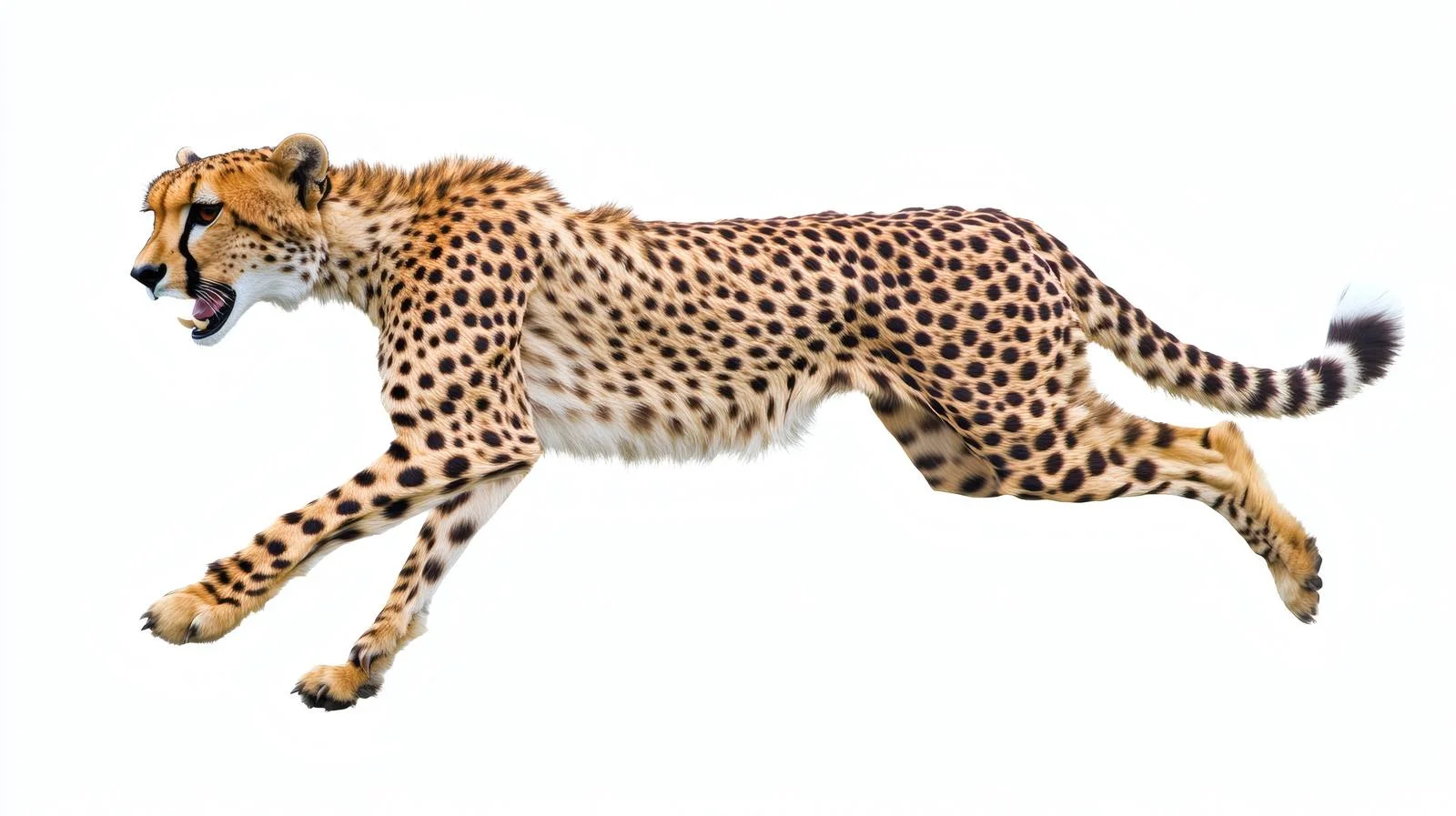 Majestic Cheetah Running on White Background — free download from Dotvec