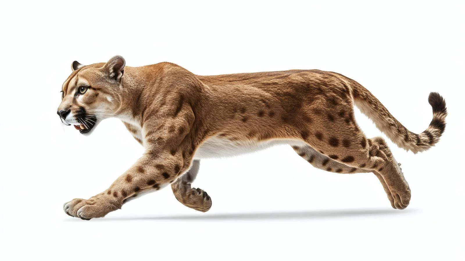 Graceful Puma on White Background Illustration – free ar 169 image from Dotvec