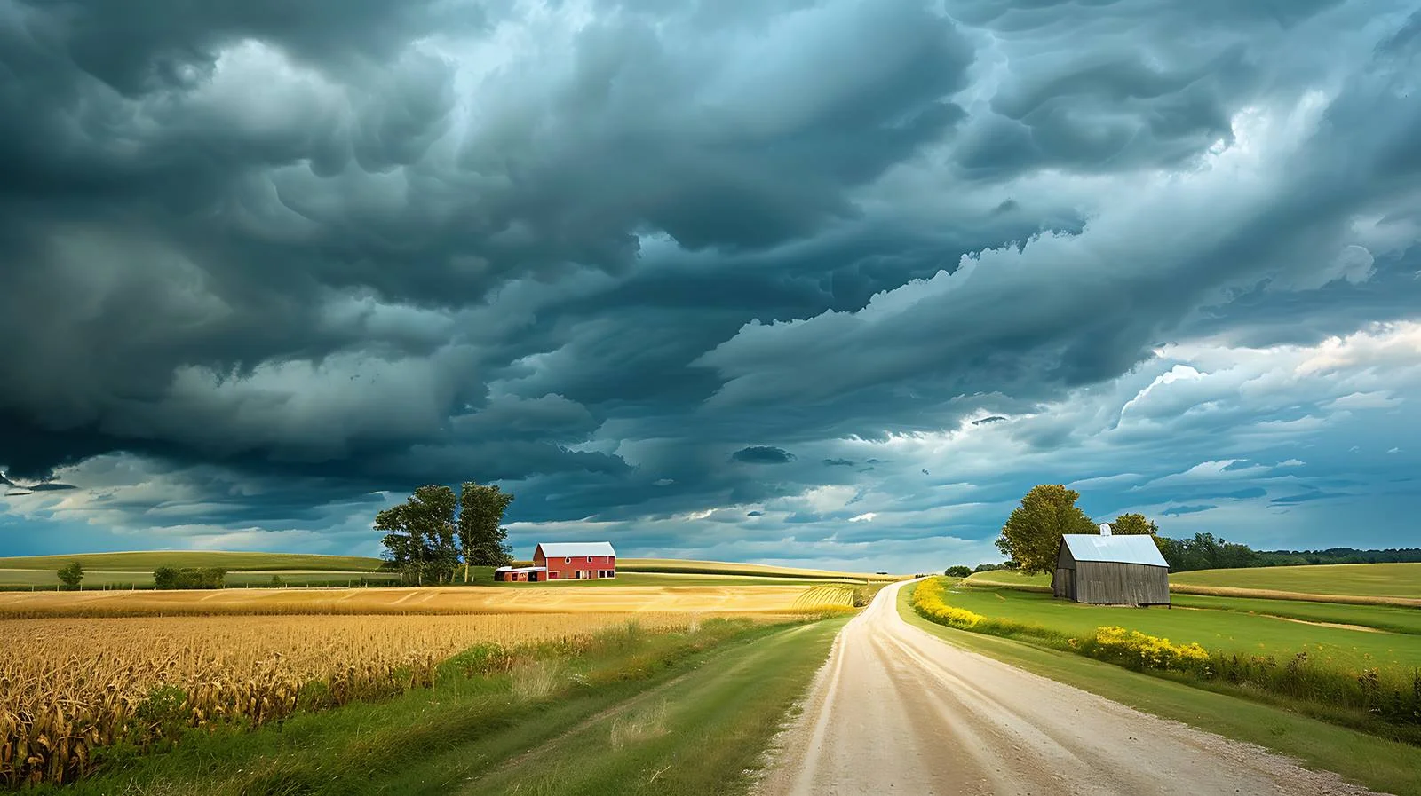 Tranquil Rural Highway Amid Southern Minnesota Fields — free download from Dotvec