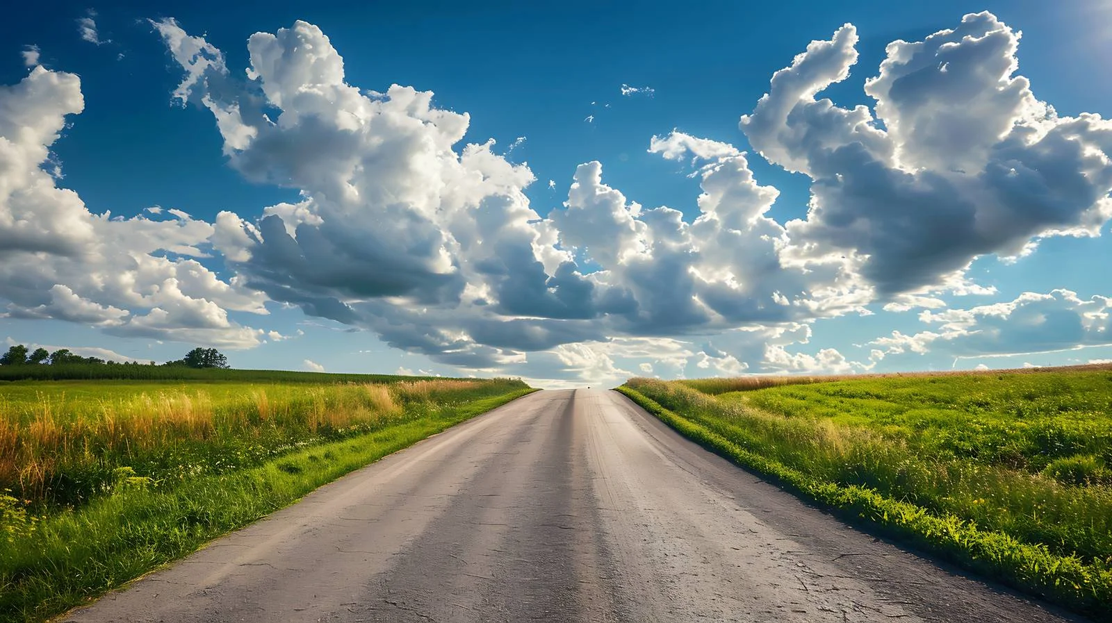 Tranquil Midwest Road Amid Vast Fields — free download from Dotvec